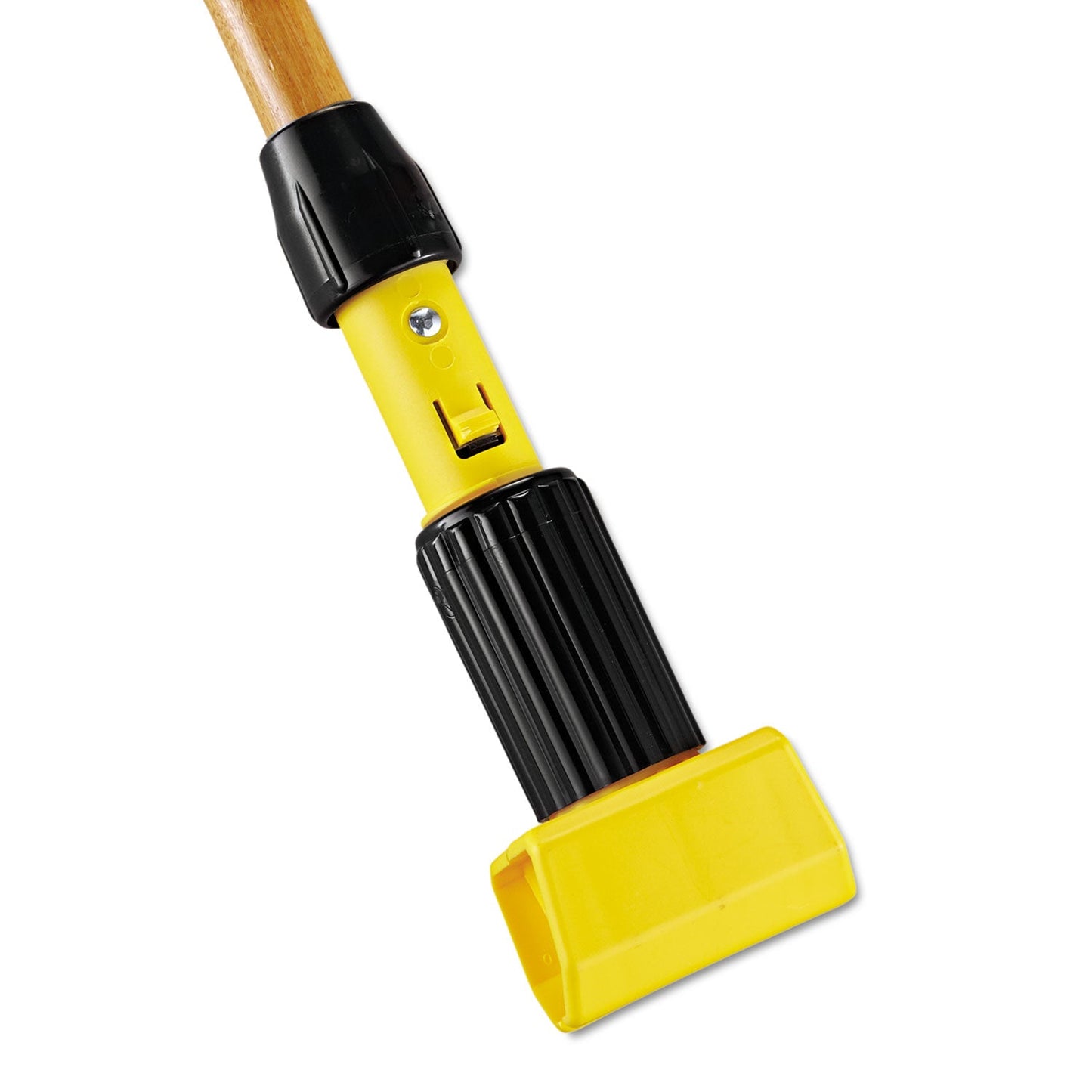Gripper Hardwood Mop Handle, 1.13" dia x 60", Natural/Yellow - OrderMe