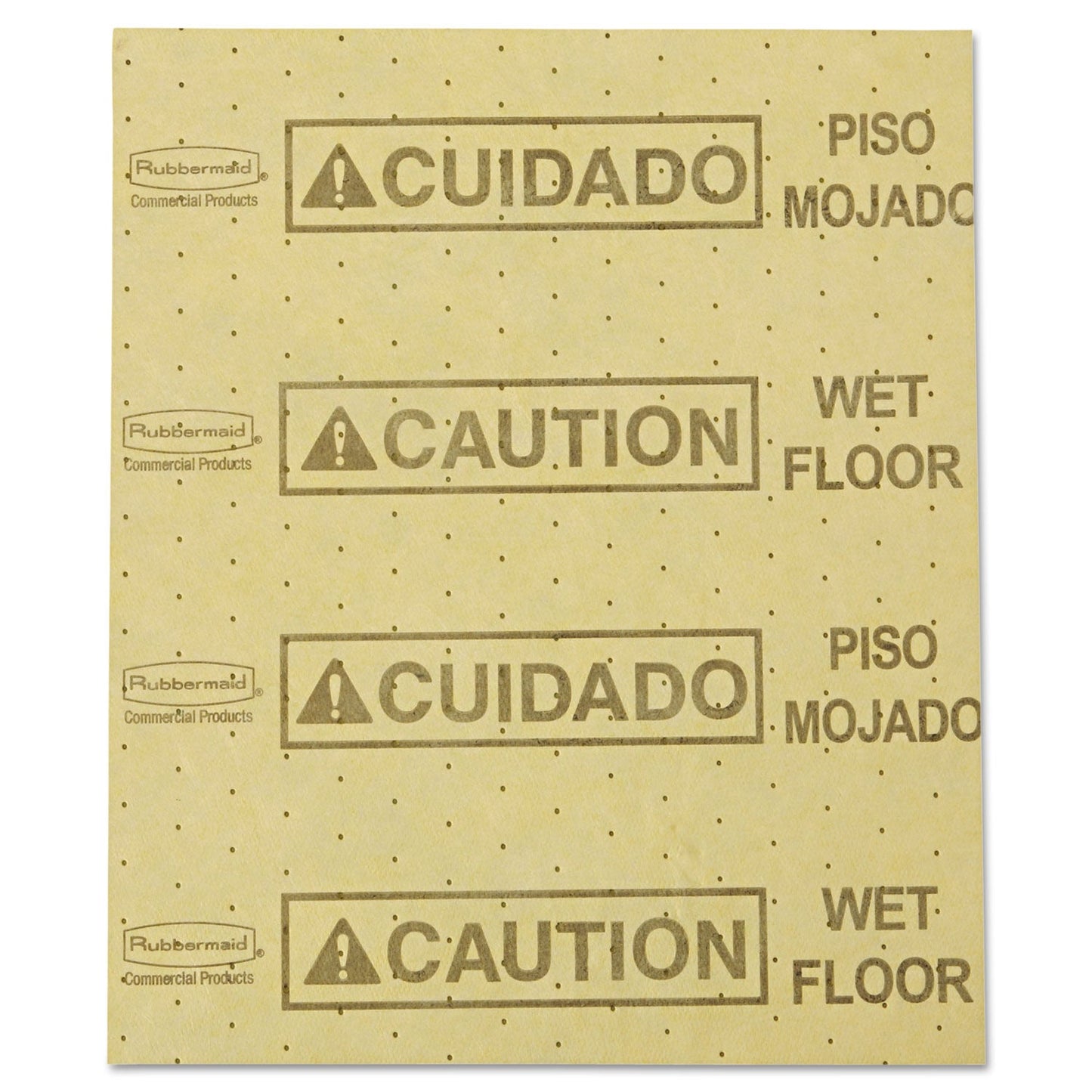Over-the-Spill Pad, Caution Wet Floor, 16 oz, 16.5 x 20, 22 Sheets/Pad - OrderMe