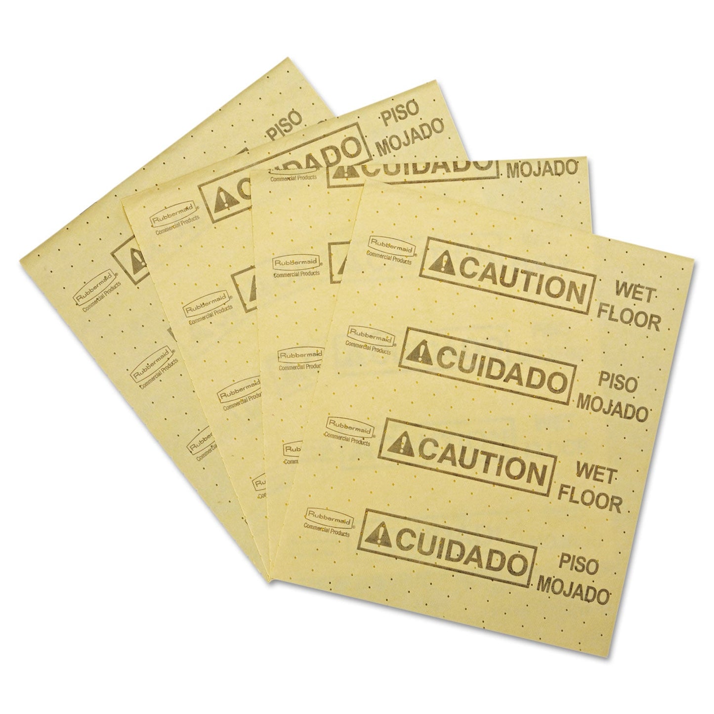 Over-the-Spill Pad, Caution Wet Floor, 16 oz, 16.5 x 20, 22 Sheets/Pad - OrderMe