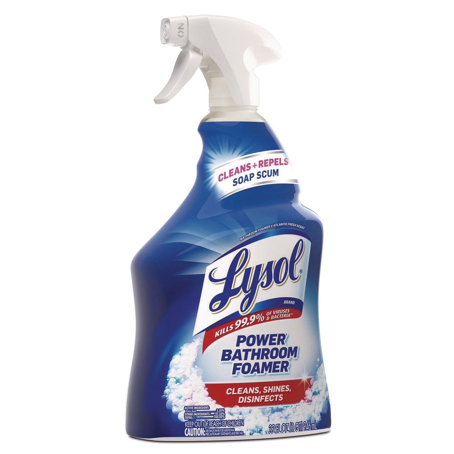 Disinfectant Power Bathroom Foamer, Liquid, Atlantic Fresh, 32 oz Spray Bottle - OrderMe