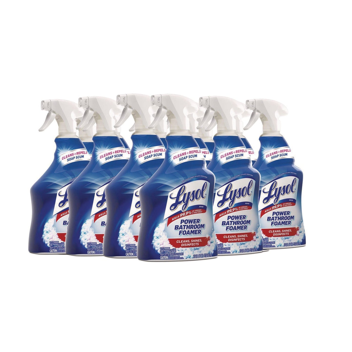 Disinfectant Power Bathroom Foamer, Liquid, Atlantic Fresh, 32 oz Spray Bottle - OrderMe