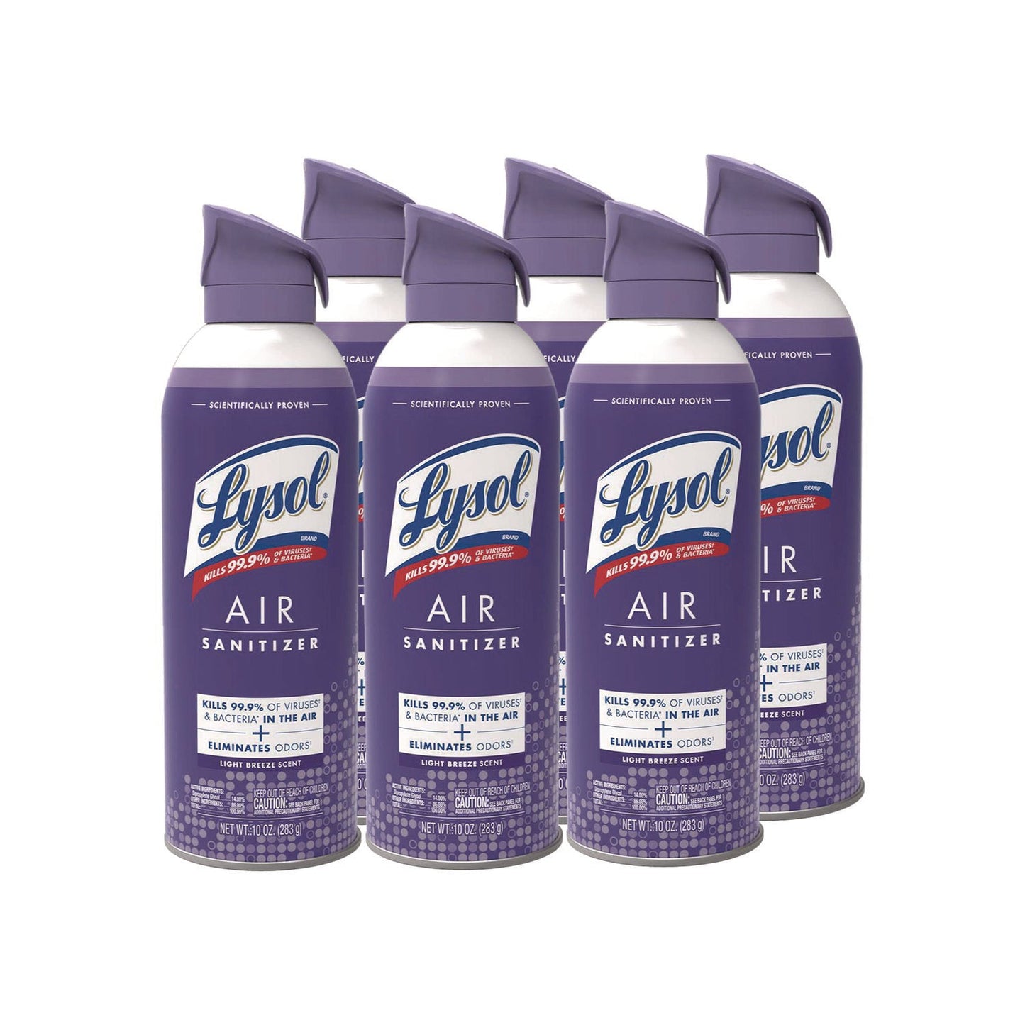 Air Sanitizer Spray, Light Breeze Scent, 10 oz Aerosol Can, 6/Carton - OrderMe