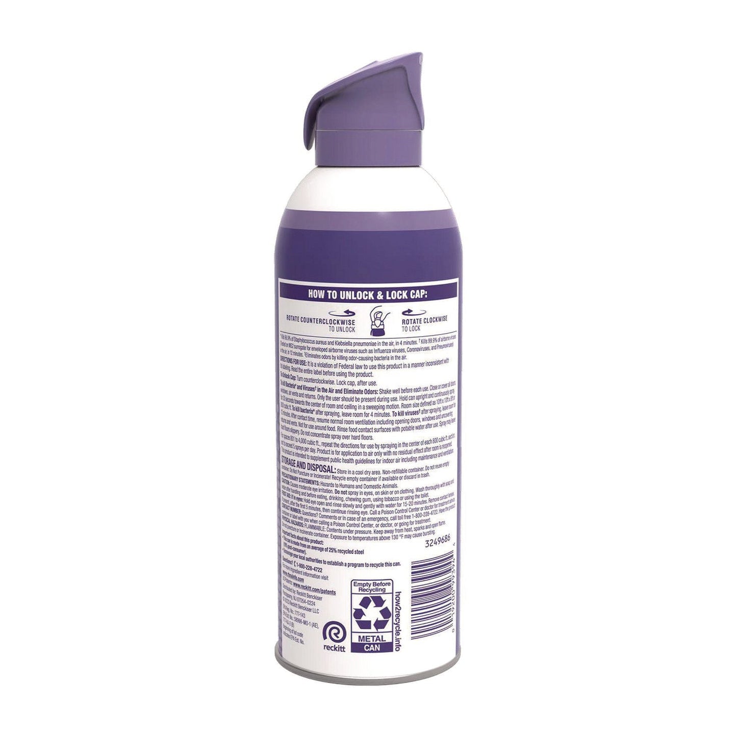 Air Sanitizer Spray, Light Breeze Scent, 10 oz Aerosol Can, 6/Carton - OrderMe