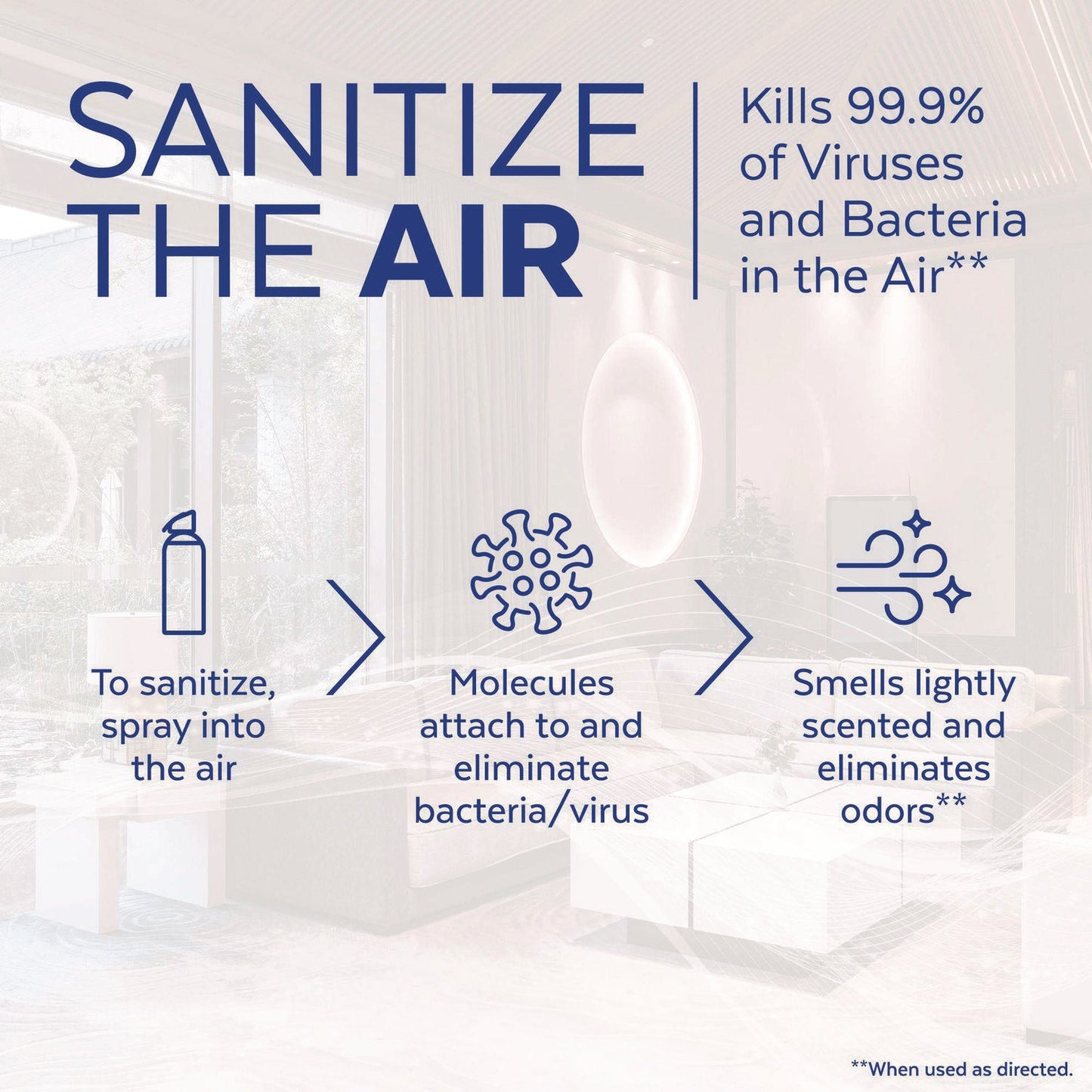 Air Sanitizer Spray, Light Breeze Scent, 10 oz Aerosol Can, 6/Carton - OrderMe