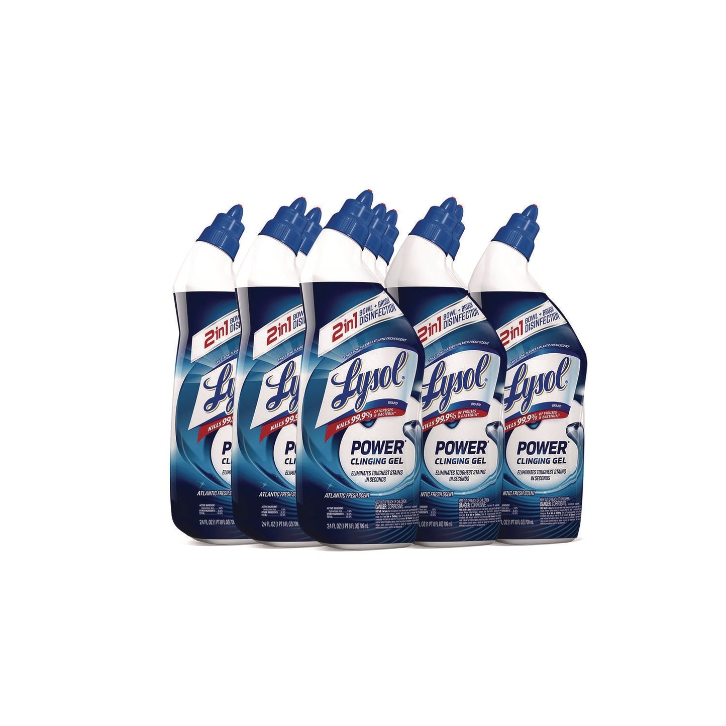 Disinfectant Toilet Bowl Cleaner, Atlantic Fresh, 24 oz Bottle, 9/Carton - OrderMe