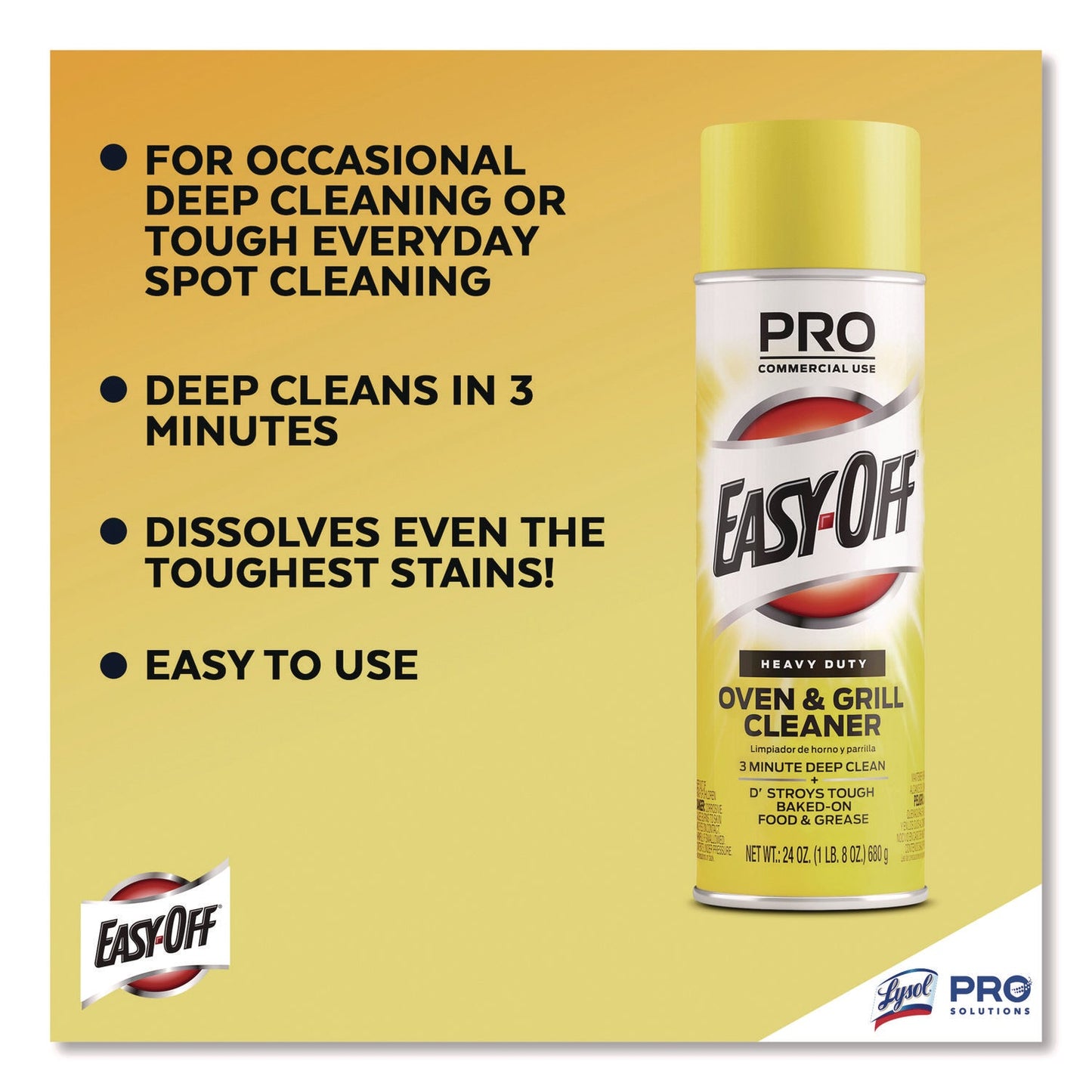 Oven and Grill Cleaner, Unscented, 24 oz Aerosol Spray - OrderMe