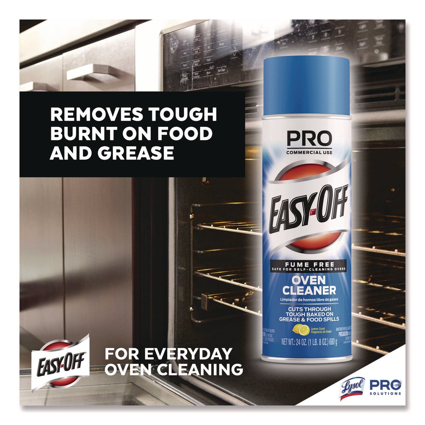 Fume-Free Max Oven Cleaner, Foam, Lemon, 24 oz Aerosol Spray - OrderMe
