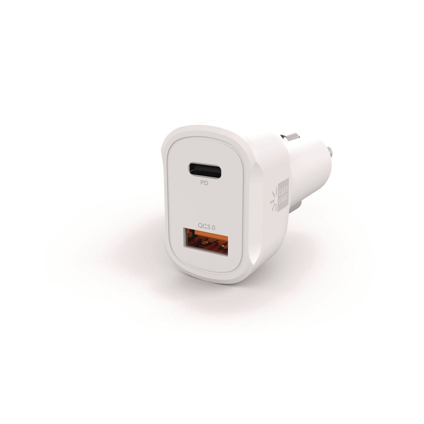 PD Car Charger, 60 W, Two 2 A Ports, White - OrderMe