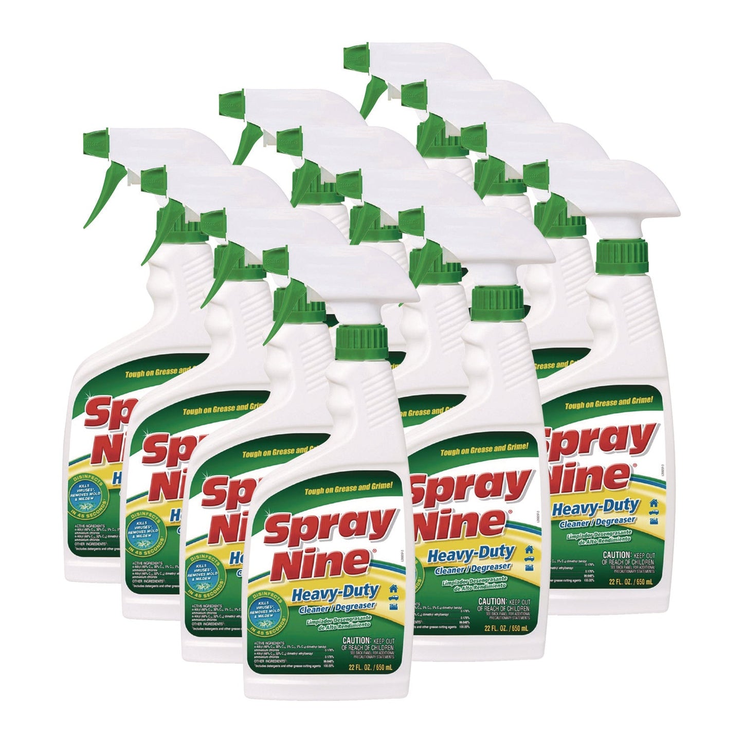Heavy Duty Cleaner/Degreaser/Disinfectant, Citrus Scent, 22 oz Trigger Spray Bottle, 12/Carton - OrderMe