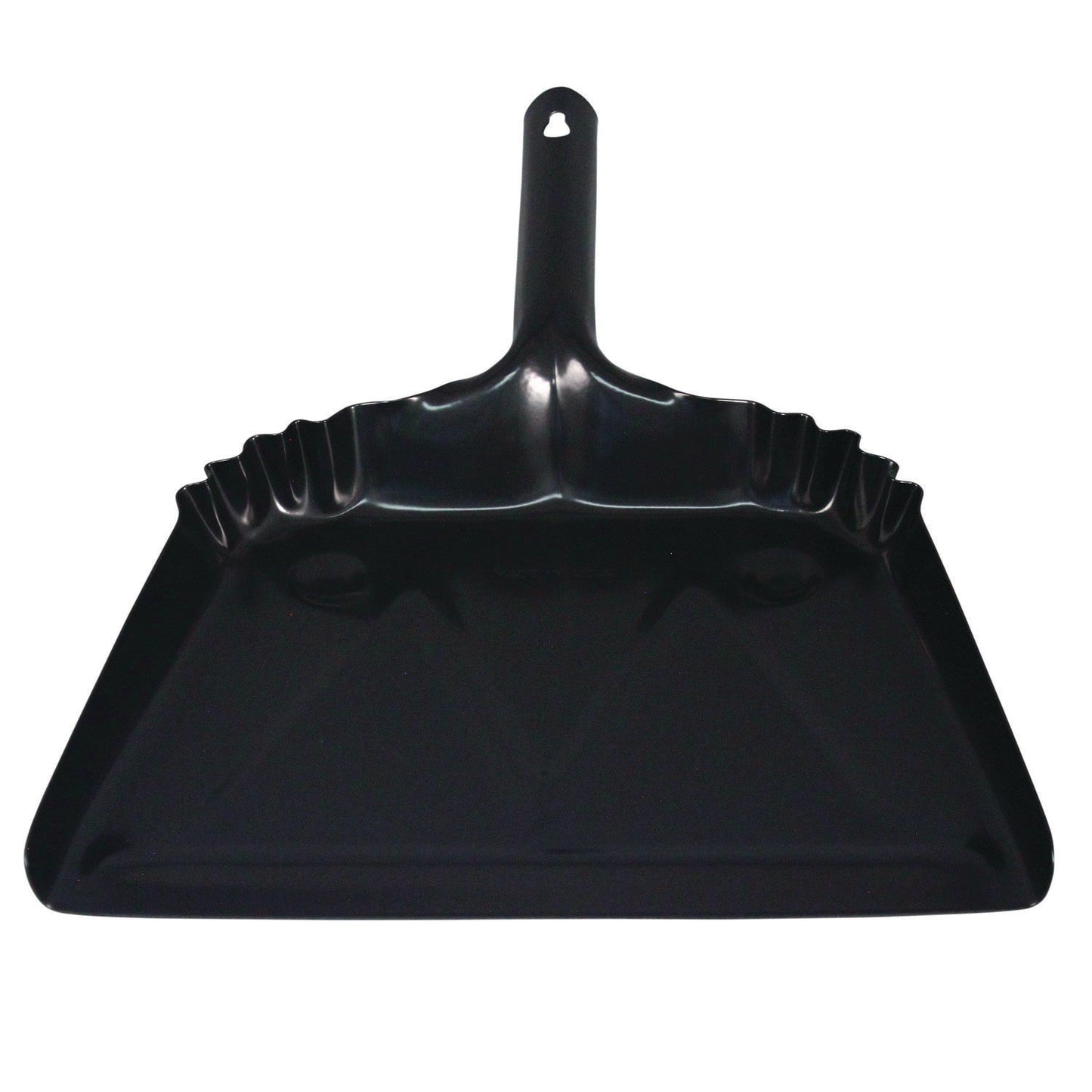 Heavy-Duty Metal Dust Pan, 12 x 14, 20-Gauge Steel, Black - OrderMe