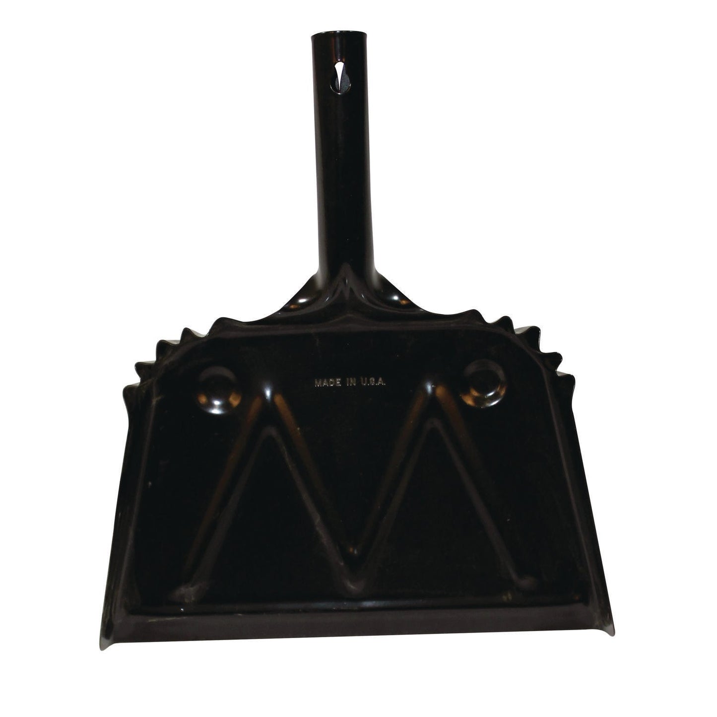 Heavy-Duty Metal Dust Pan, 12 x 14, 20-Gauge Steel, Black - OrderMe