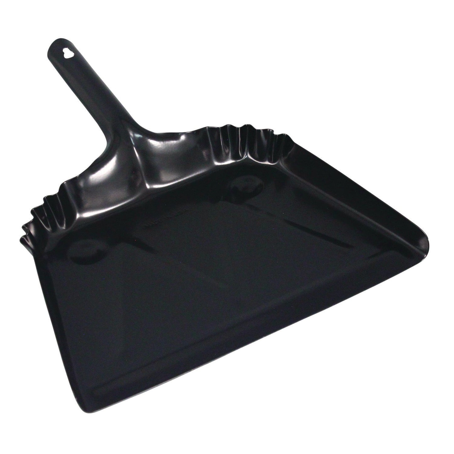 Heavy-Duty Metal Dust Pan, 12 x 14, 20-Gauge Steel, Black - OrderMe