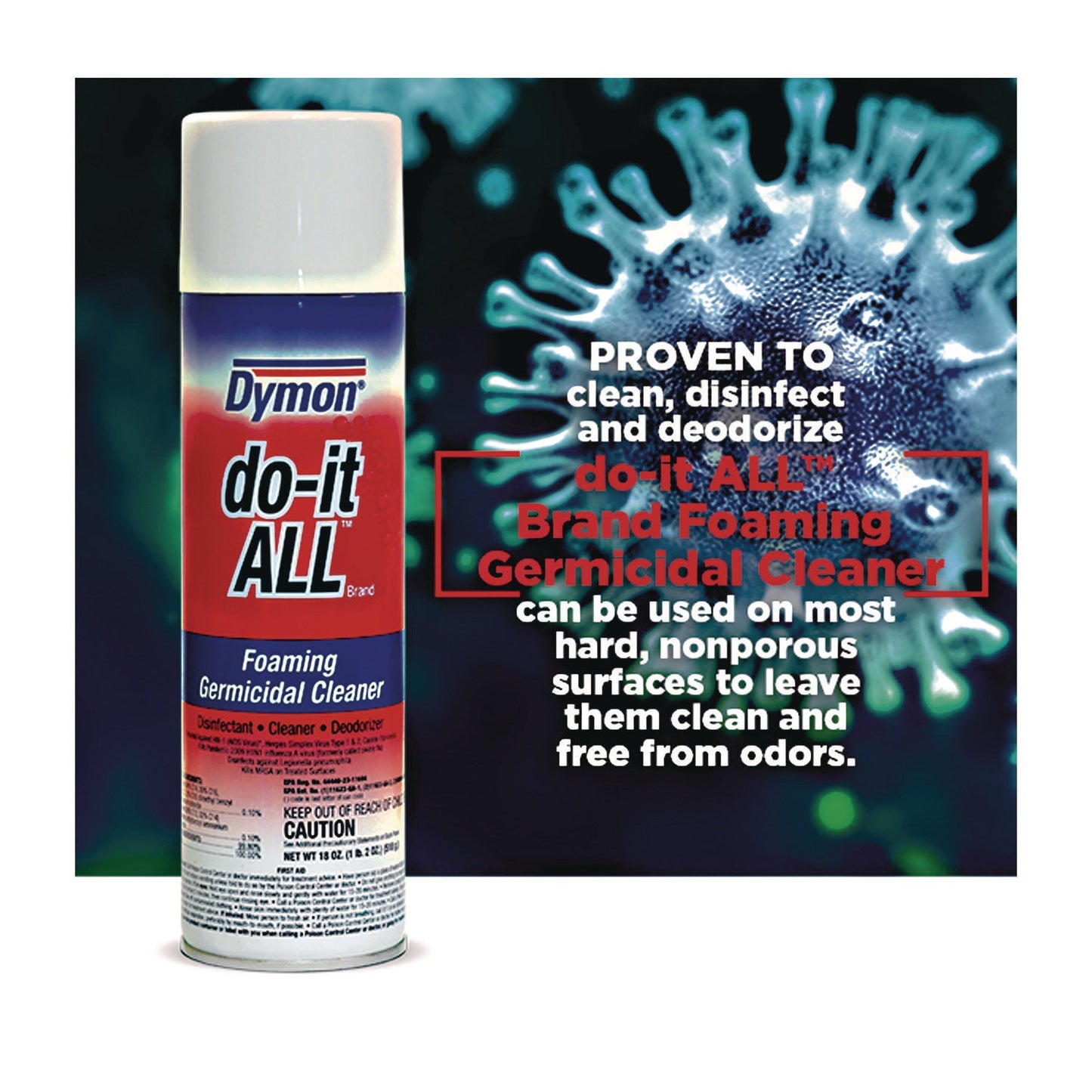 do-it-ALL Germicidal Foaming Cleaner, 18 oz Aerosol Spray, 12/Carton - OrderMe