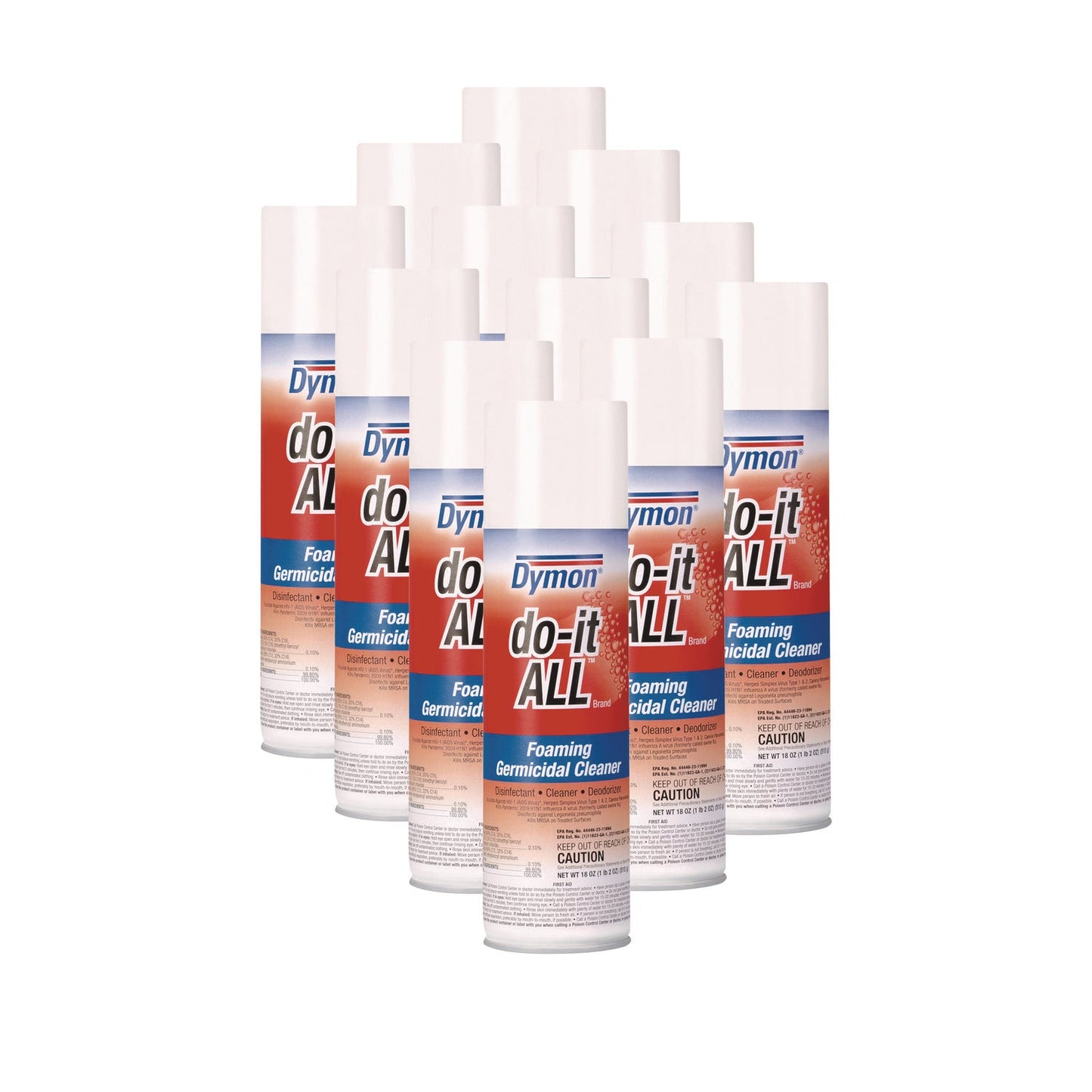 do-it-ALL Germicidal Foaming Cleaner, 18 oz Aerosol Spray, 12/Carton - OrderMe