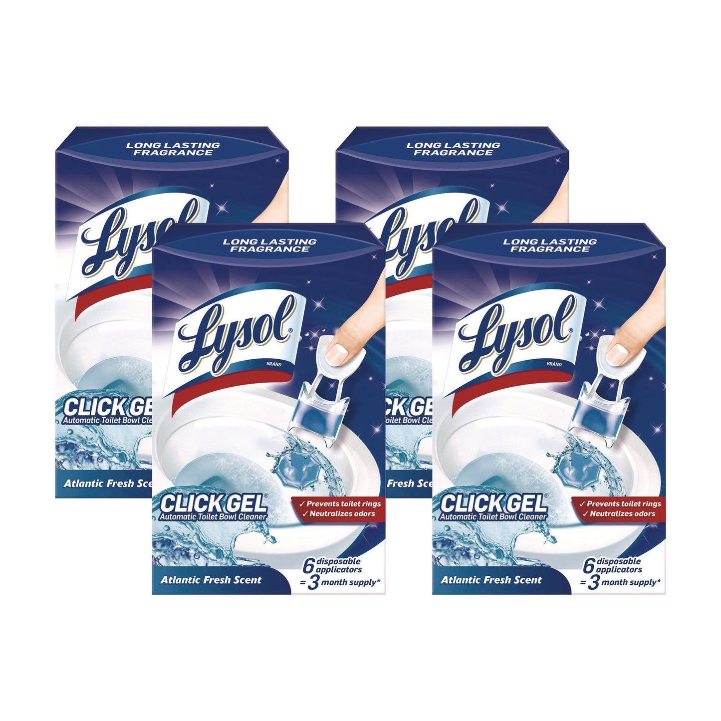 Click Gel Automatic Toilet Bowl Cleaner, Ocean Fresh, 6/Box, 4 Boxes/Carton - OrderMe