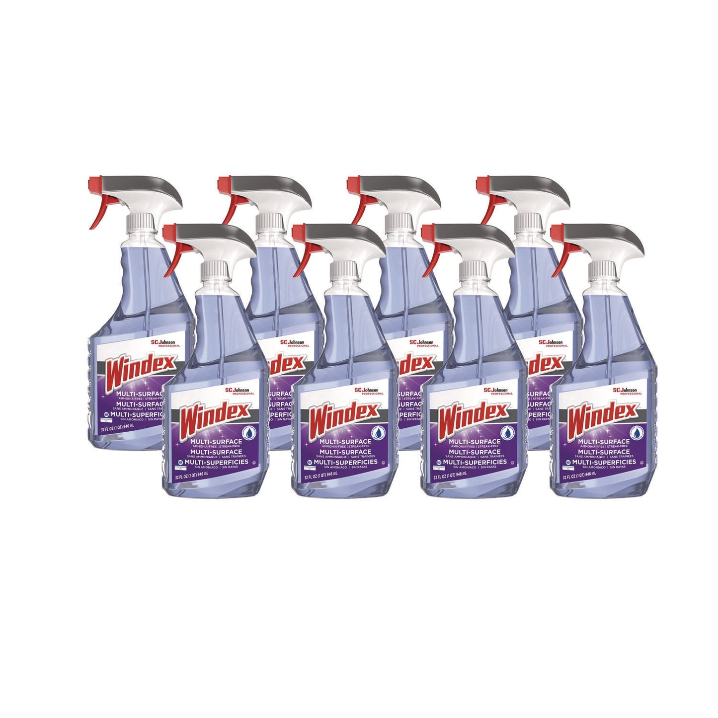 Non-Ammoniated Glass/Multi Surface Cleaner, Fresh Scent, 32 oz Bottle, 8/Carton - OrderMe