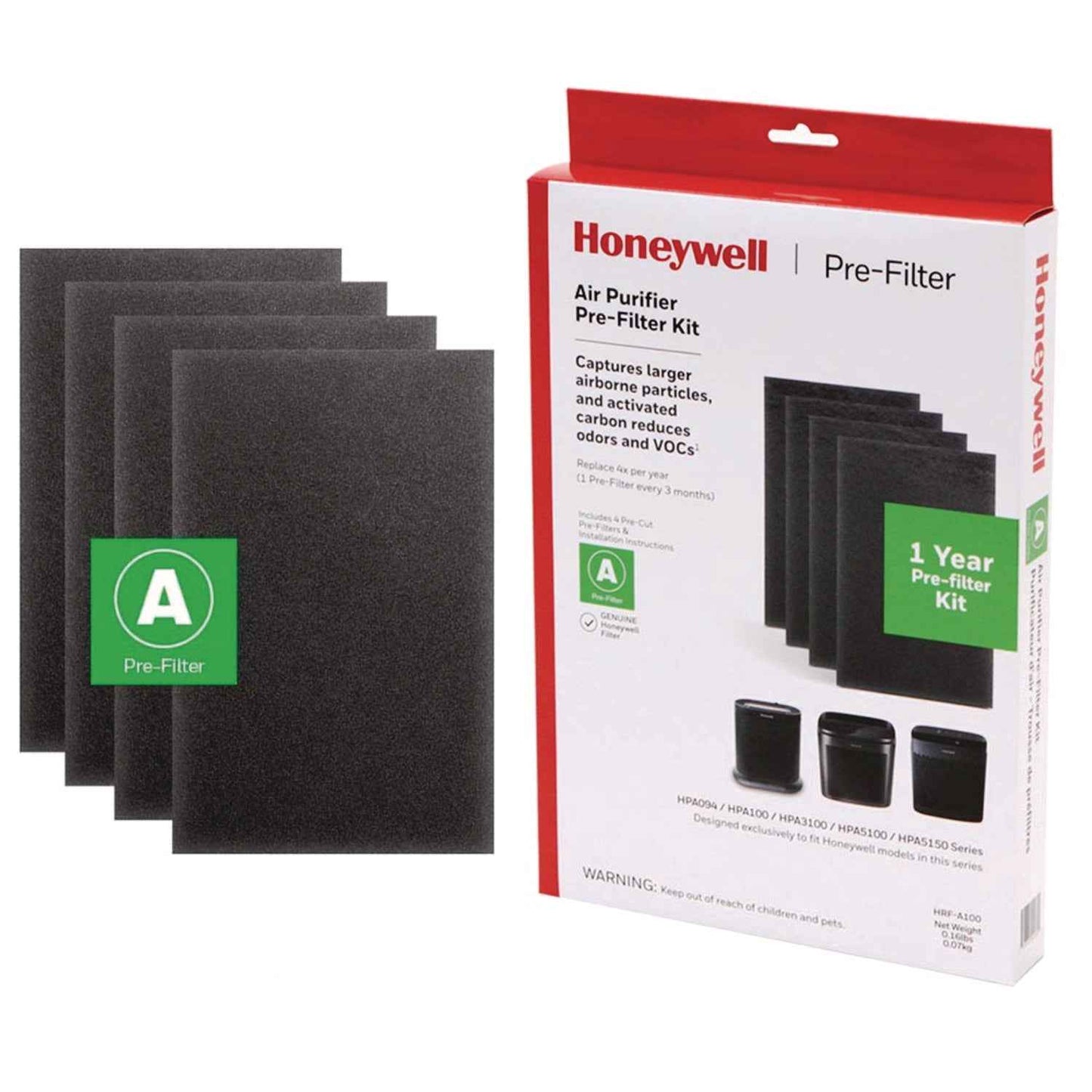 Pre-Cut Carbon Pre-Filter, Box of 4 Filters - OrderMe