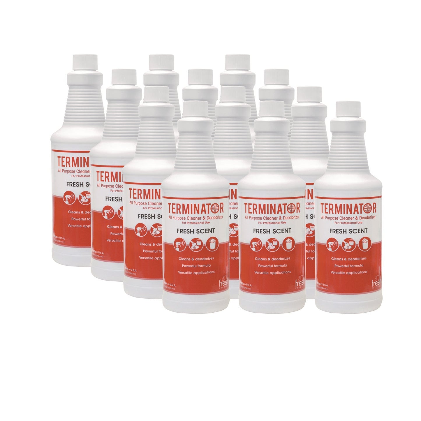 Terminator All-Purpose Cleaner/Deodorizer with (2) Trigger Sprayers, 32 oz Bottles, 12/Carton - OrderMe