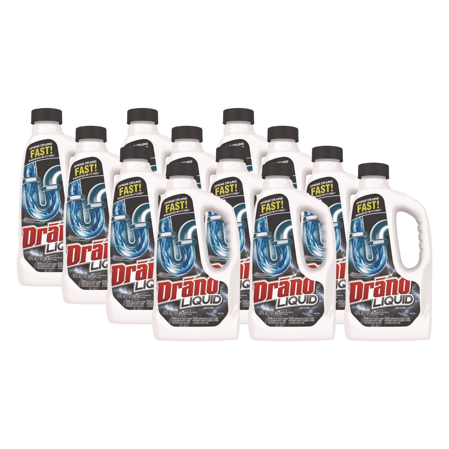 Liquid Drain Cleaner, 32 oz Safety Cap Bottle, 12/Carton - OrderMe