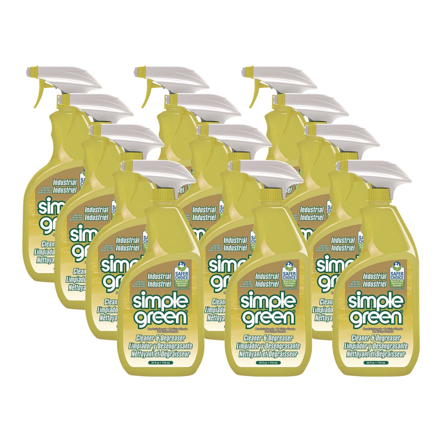 Industrial Cleaner and Degreaser, Concentrated, Lemon, 24 oz Spray Bottle, 12/Carton - OrderMe