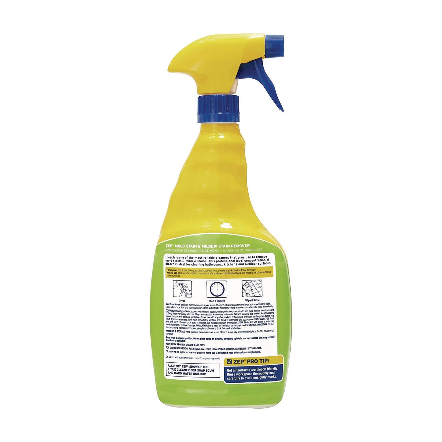 Mold Stain and Mildew Stain Remover, 32 oz Spray Bottle, 12/Carton - OrderMe