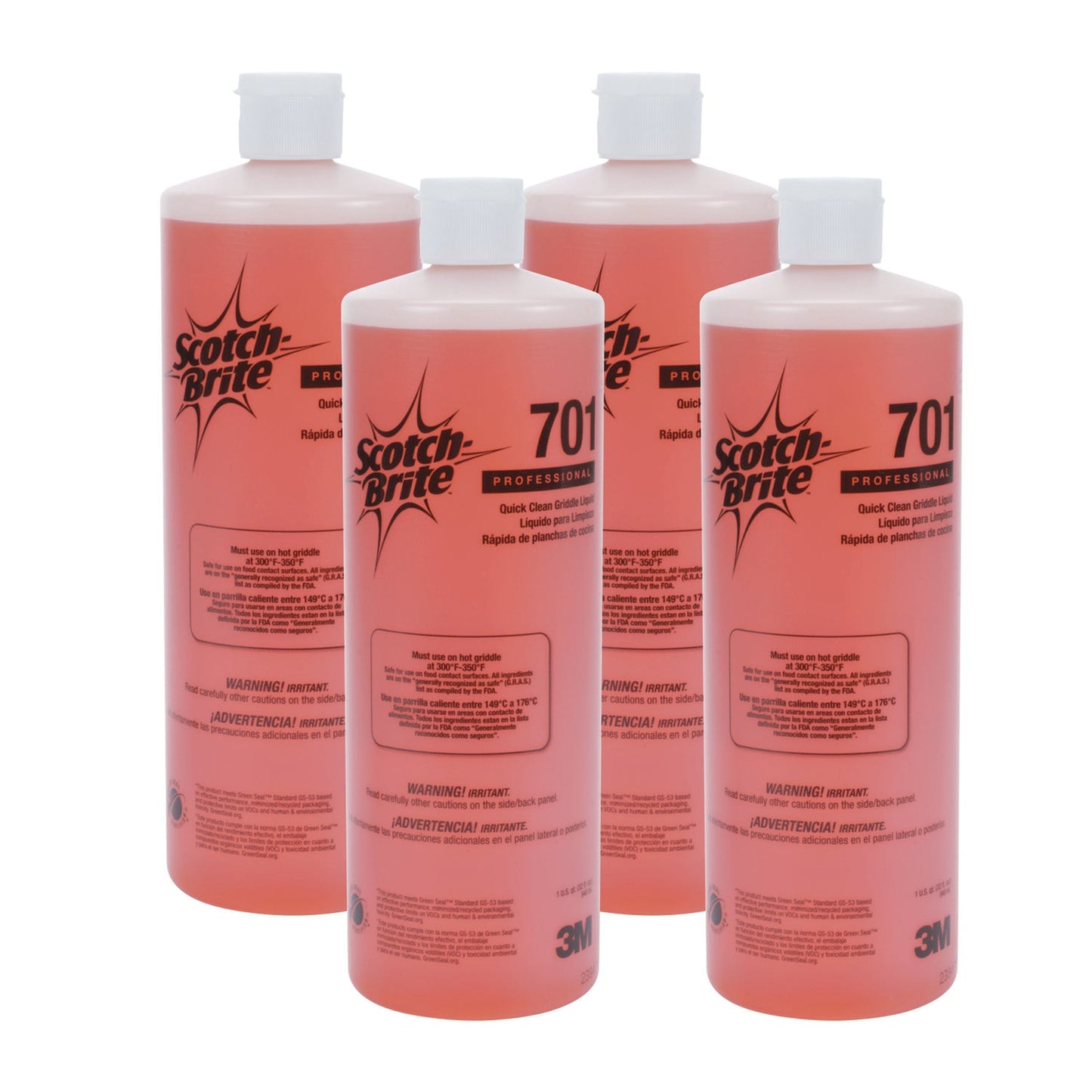 Quick Clean Griddle Liquid, 1 qt Bottle, 4/Carton - OrderMe