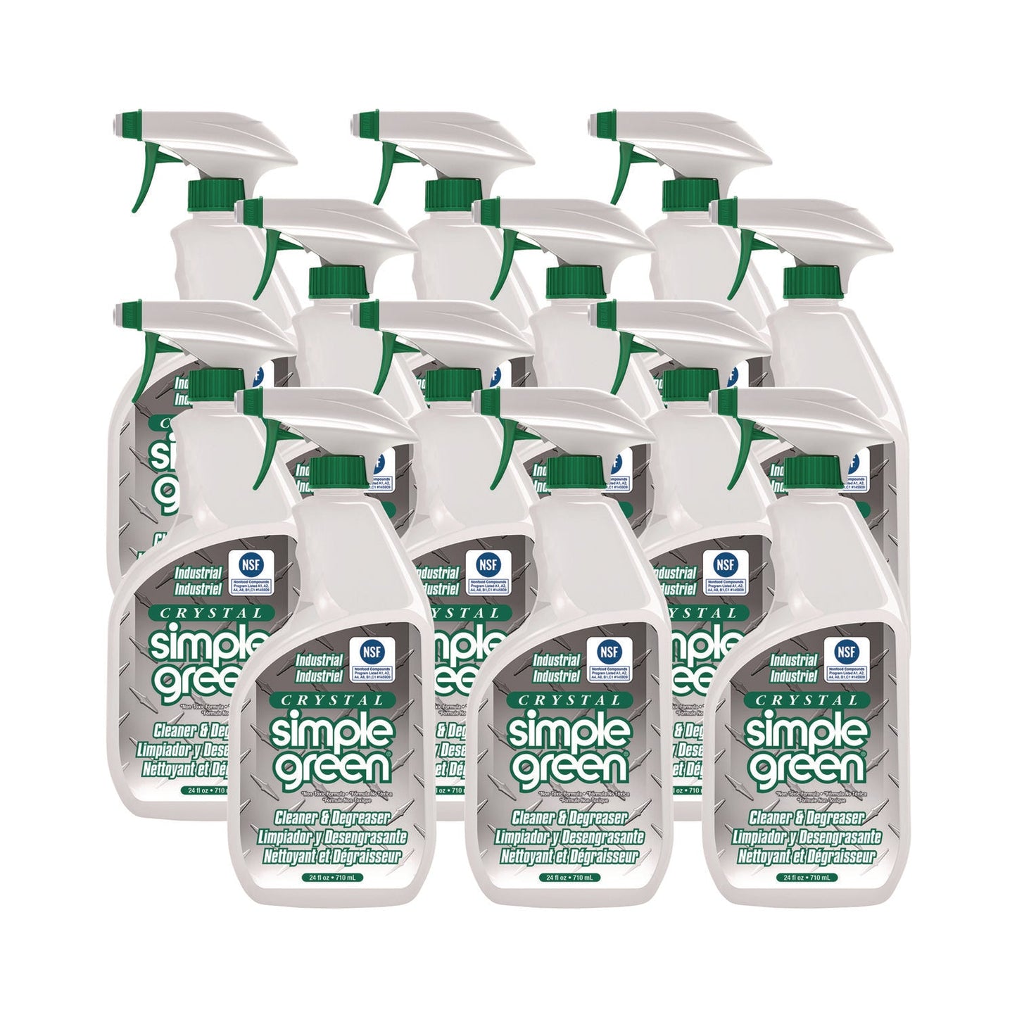 Crystal Industrial Cleaner/Degreaser, 24 oz Spray Bottle, 12/Carton - OrderMe