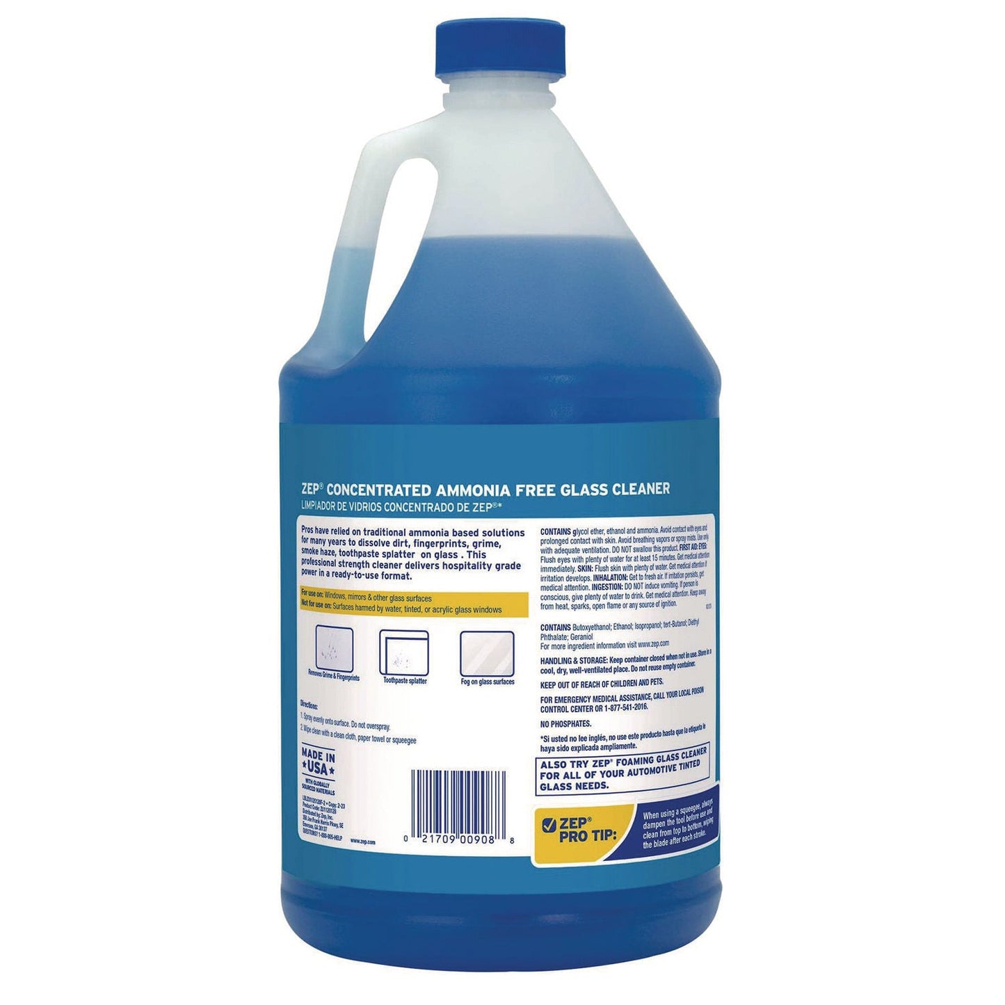 Streak-Free Glass Cleaner, Pleasant Scent, 1 gal Bottle, 4/Carton - OrderMe