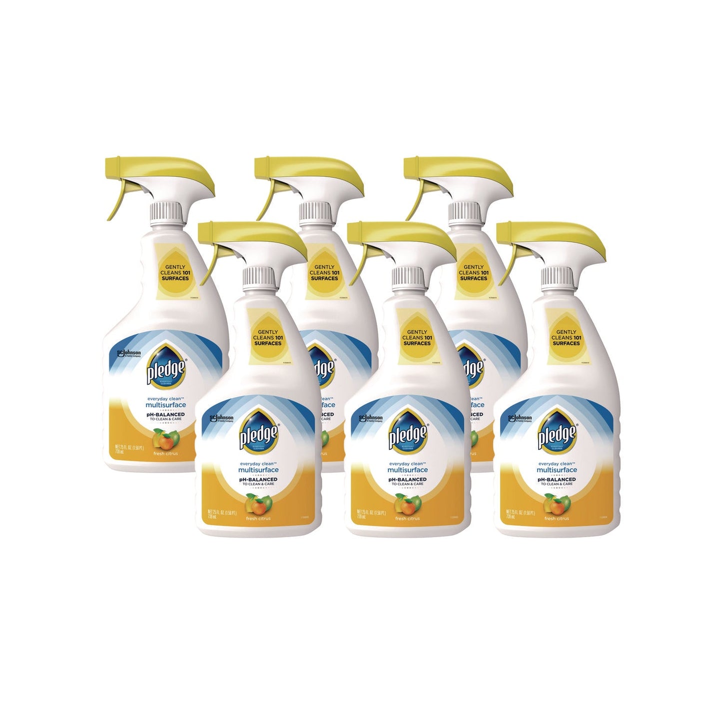 pH-Balanced Everyday Clean Multisurface Cleaner, Clean Citrus Scent, 25 oz Trigger Spray Bottle, 6/Carton - OrderMe