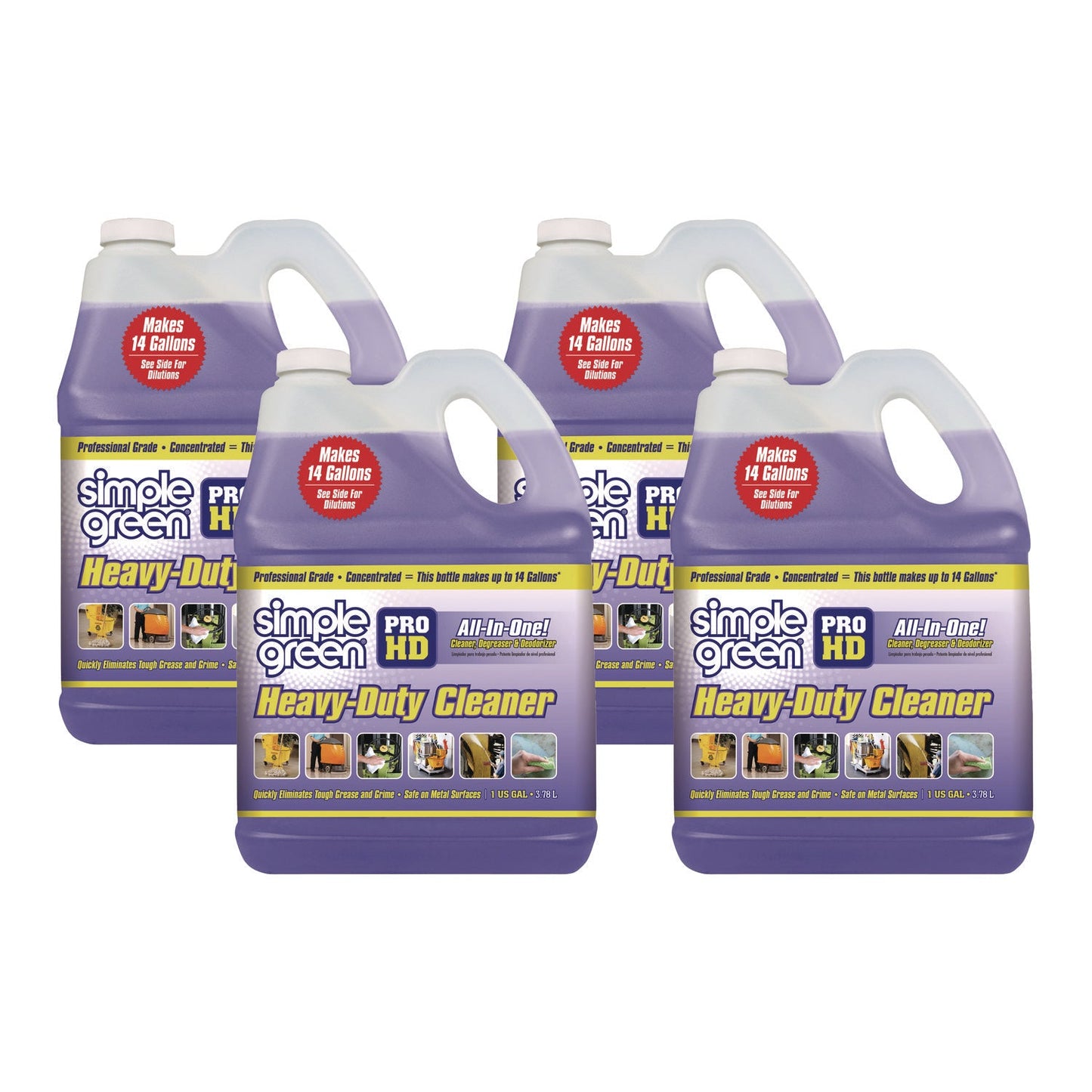Pro HD Heavy-Duty Cleaner, Unscented, 1 gal Bottle, 4/Carton - OrderMe