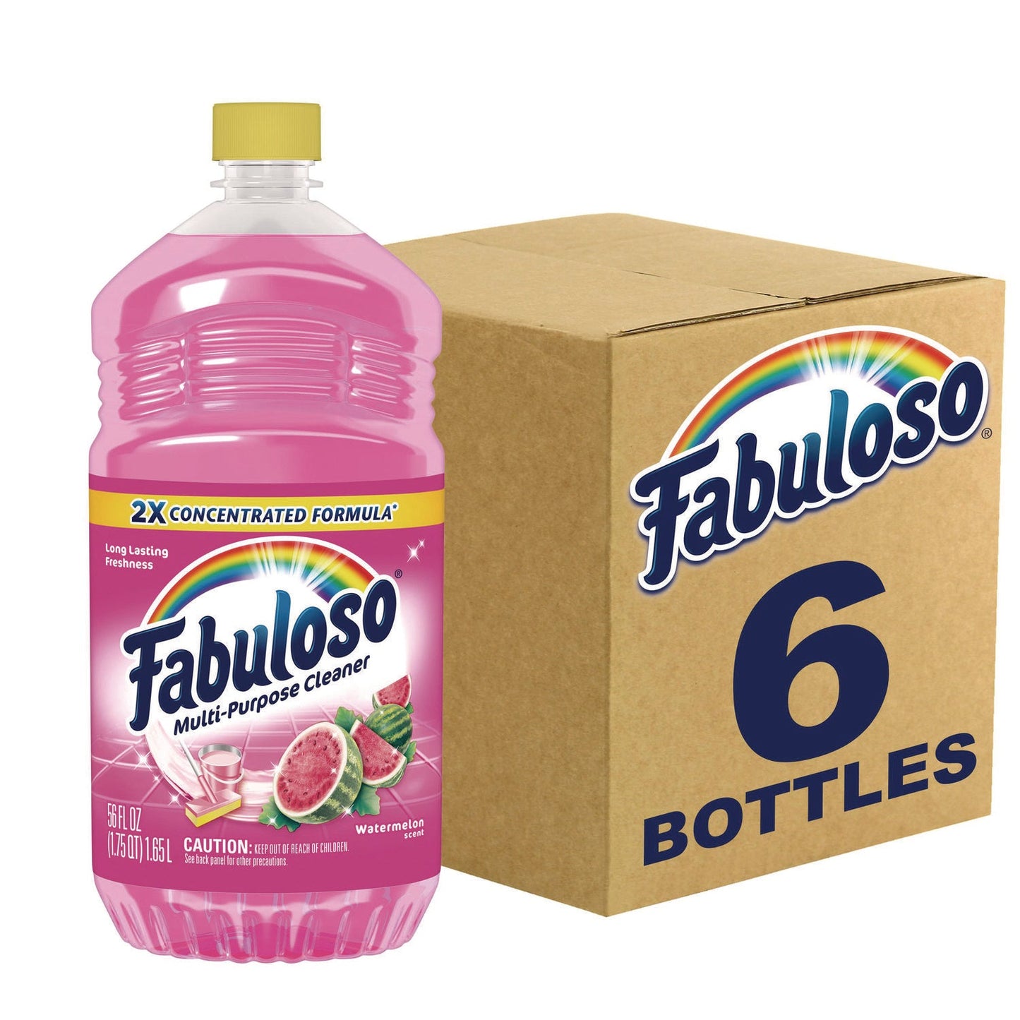 Multi-Use Cleaner, Watermelon Scent, 56 oz Bottle, 6/Carton - OrderMe