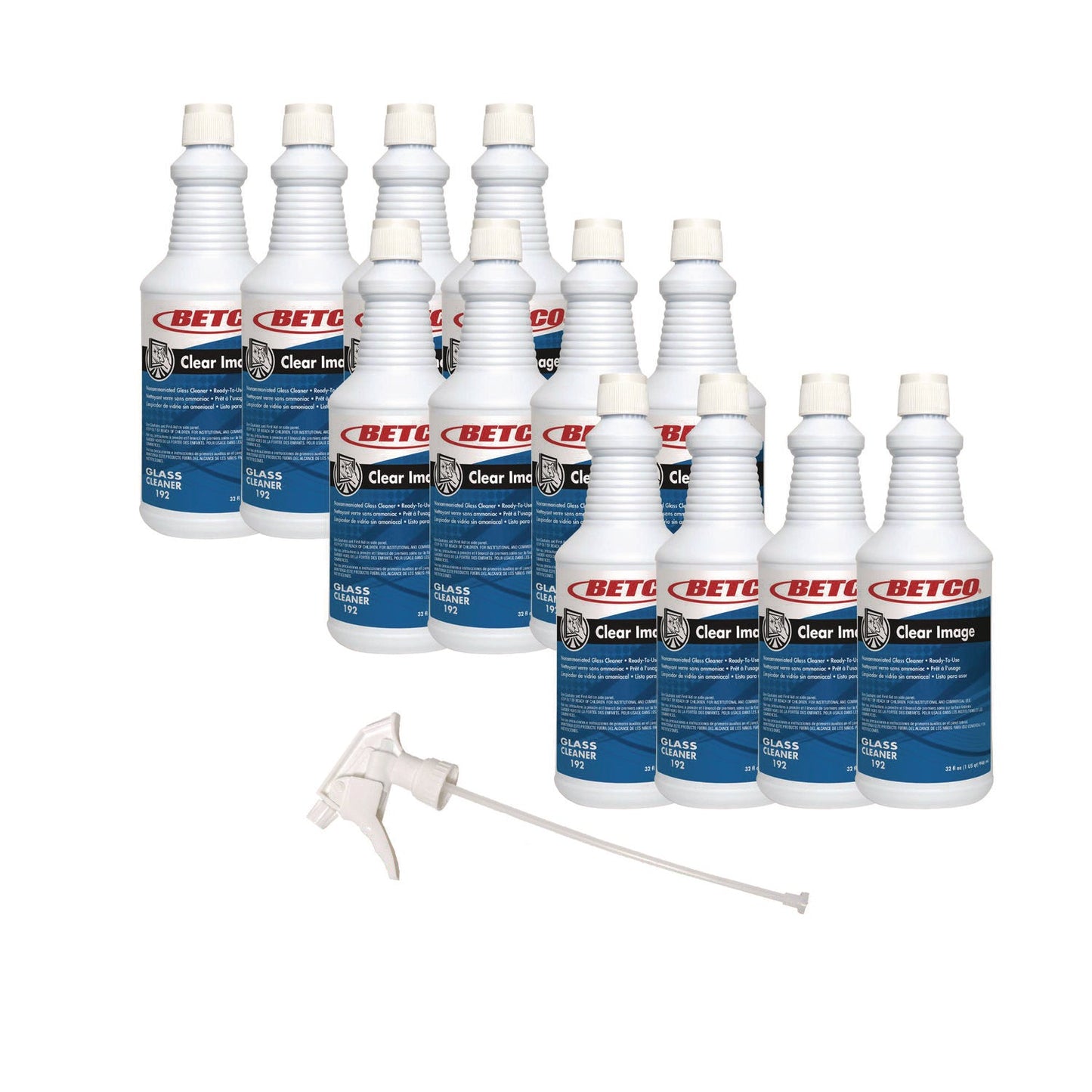 Clear Image Glass and Surface Cleaner, Rain Fresh Scent, 32 oz Bottle, 12/Carton - OrderMe