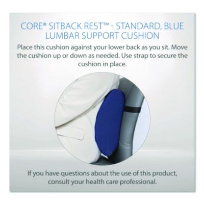 Sitback Standard Lumbar Back Support , 13 x 14, Blue