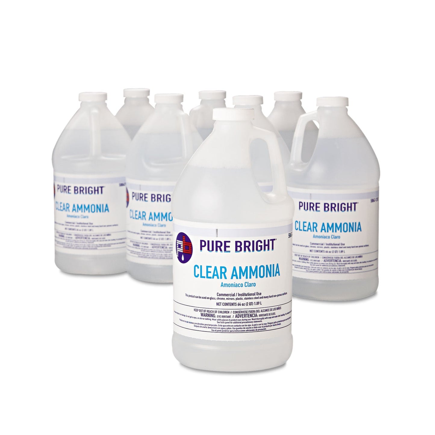 Clear Ammonia, 64 oz Bottle, 8/Carton - OrderMe