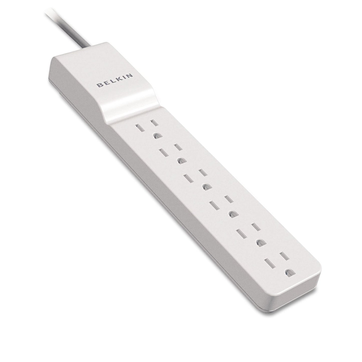 Home/Office Surge Protector, 6 AC Outlets, 4 ft Cord, 720 J, White - OrderMe