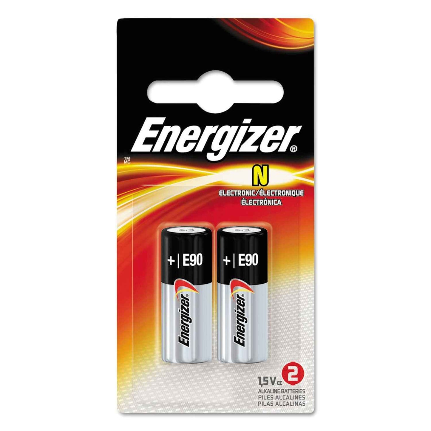 E90BP-2 Alkaline Batteries, 1.5 V, 2/Pack