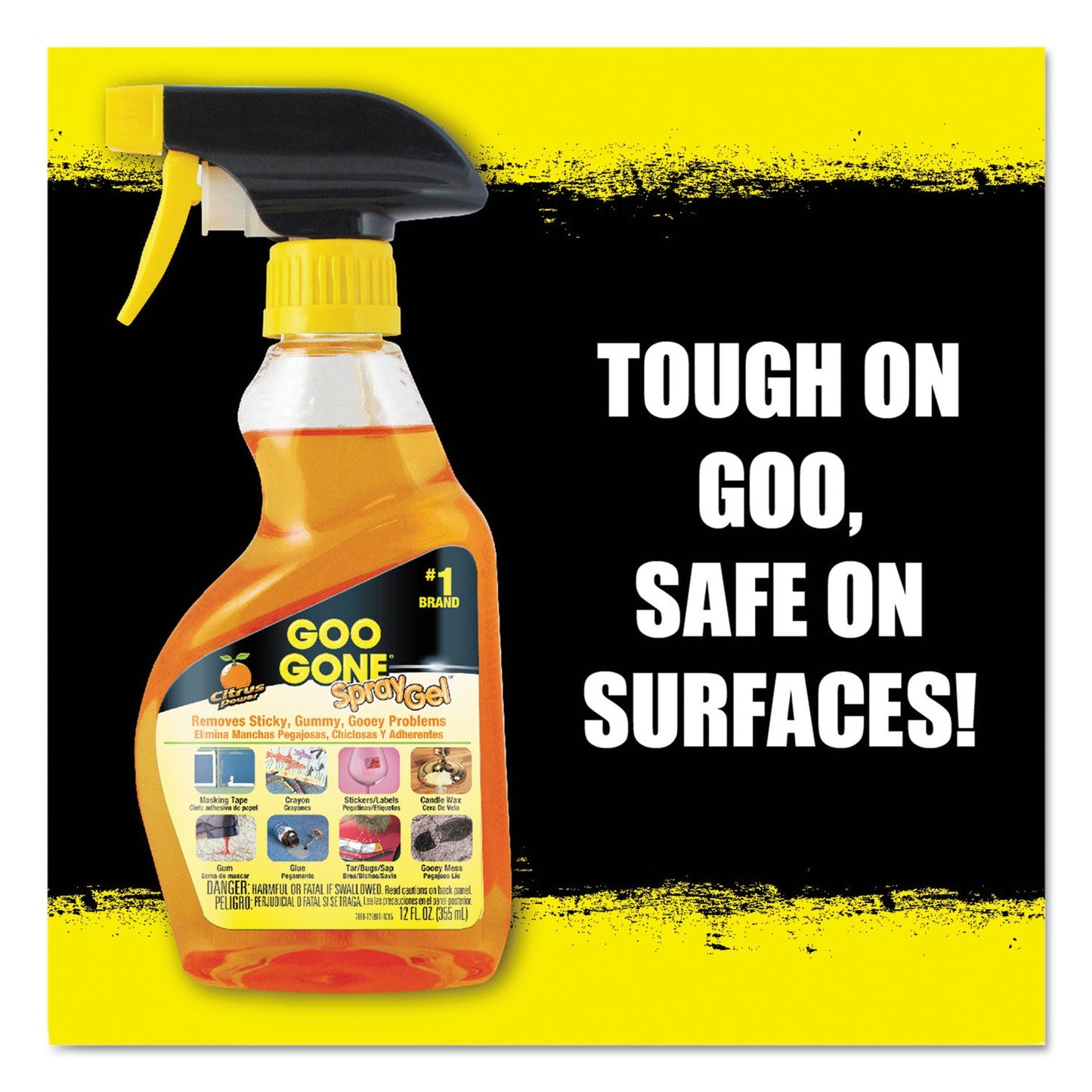 Spray Gel Cleaner, Citrus Scent, 12 oz Spray Bottle, 6/Carton - OrderMe