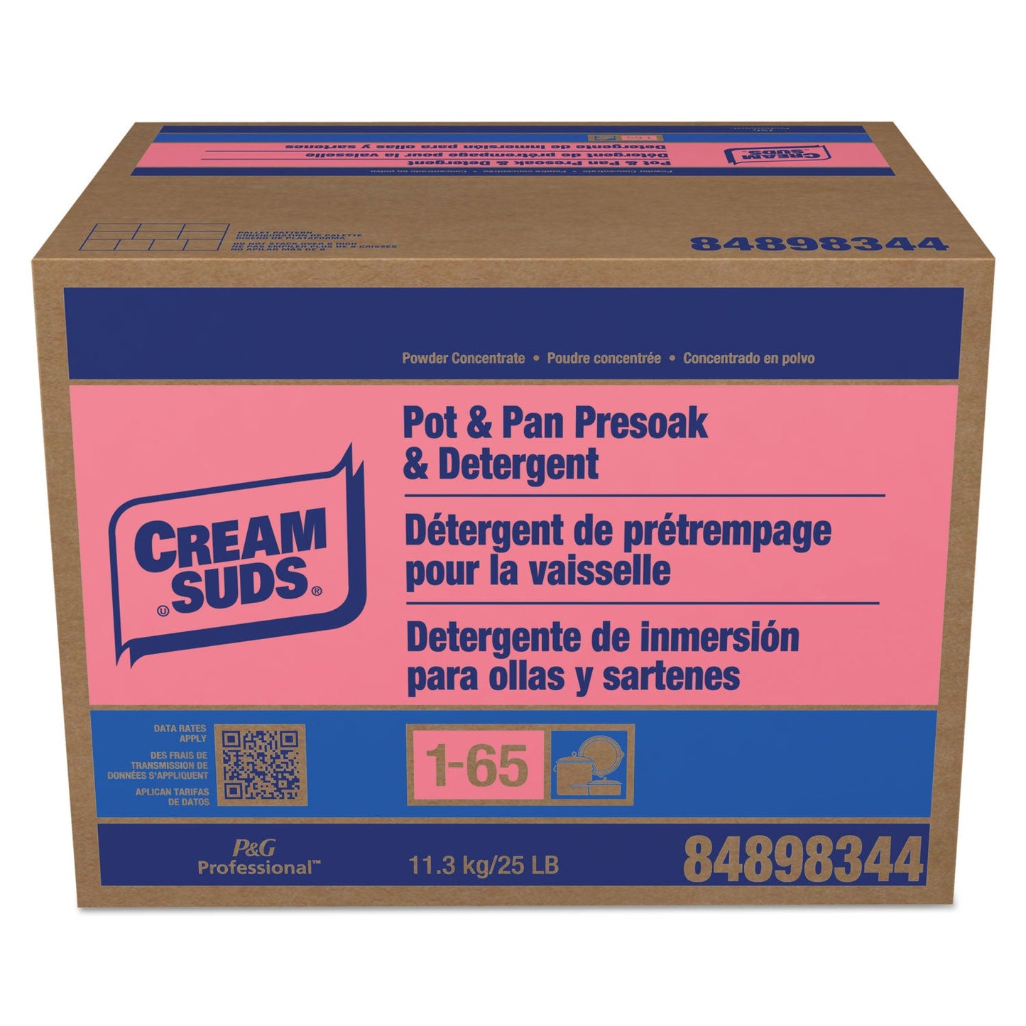 Manual Pot and Pan Presoak and Detergent without Phosphate, Baby Powder Scent, Powder, 25 lb Box - OrderMe