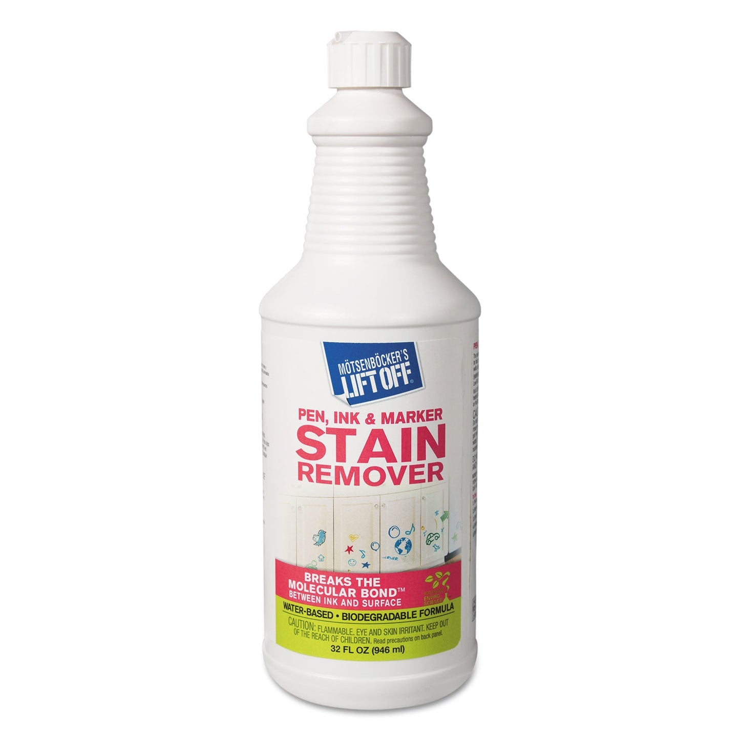 Lift Off #3: Pen, Ink and Marker Graffiti Remover, 32 oz Pour Bottle, 6/Carton - OrderMe