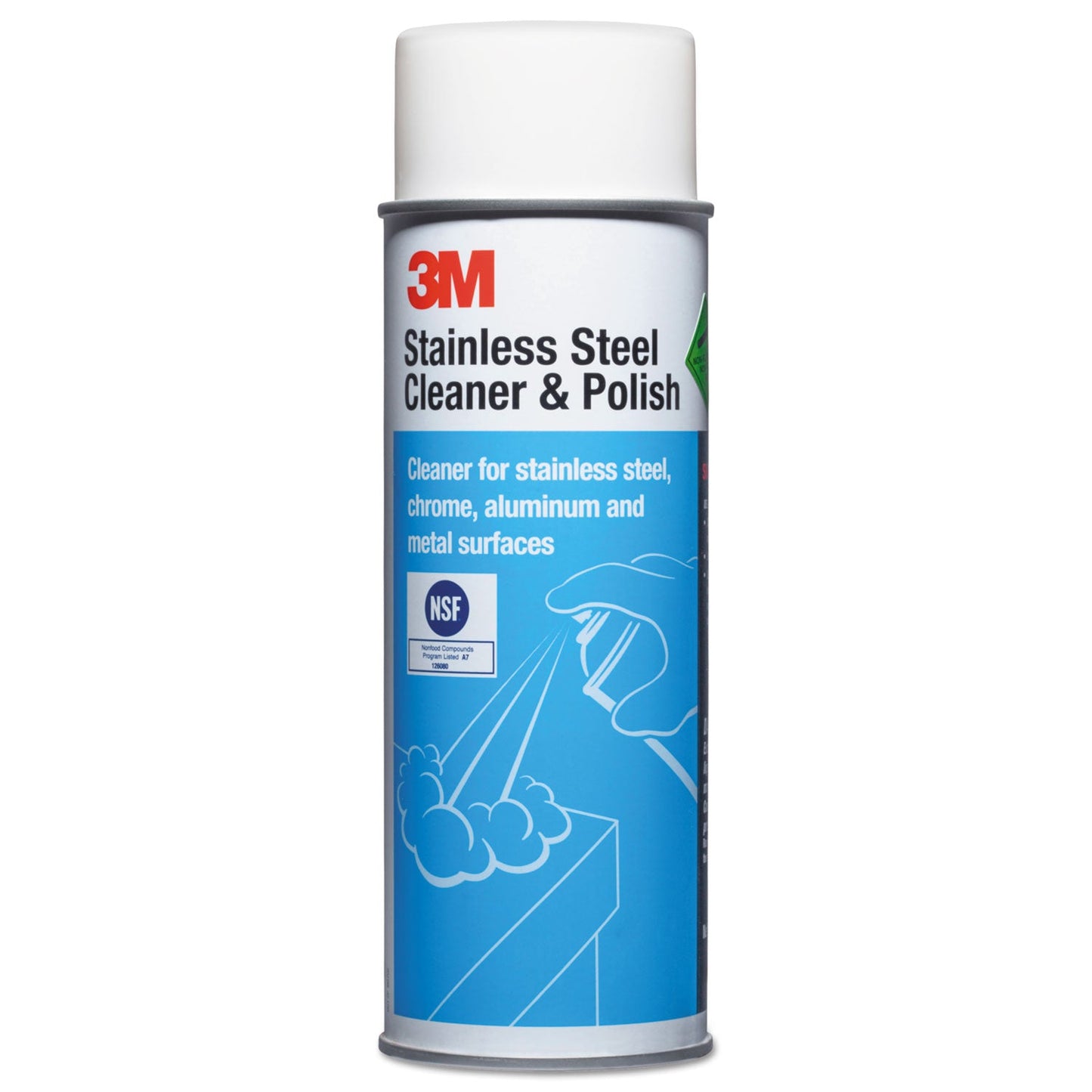 Stainless Steel Cleaner and Polish, Lime Scent, Foam, 21 oz Aerosol Spray, 12/Carton - OrderMe