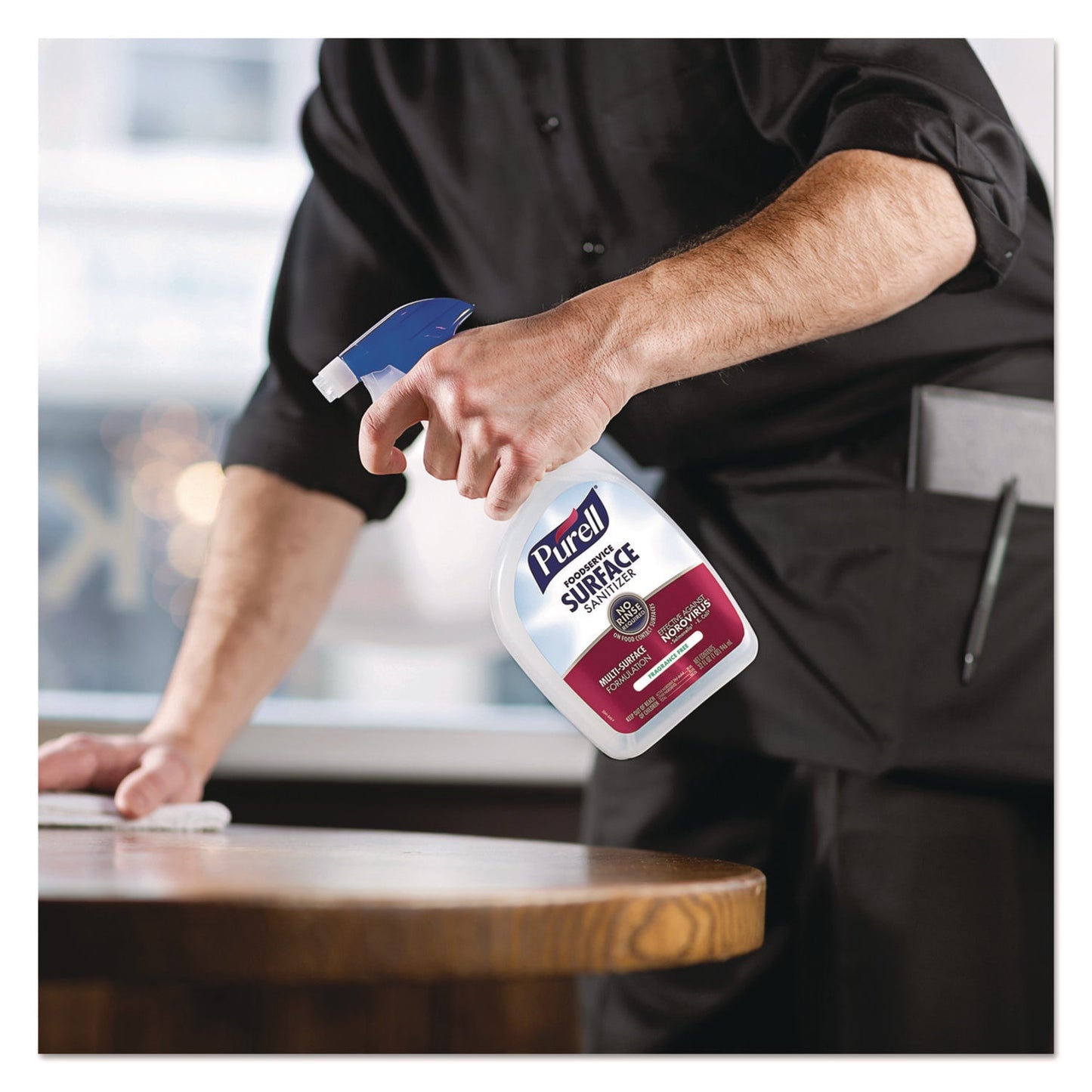 Foodservice Surface Sanitizer, Fragrance Free, 1 gal Bottle, 4/Carton - OrderMe