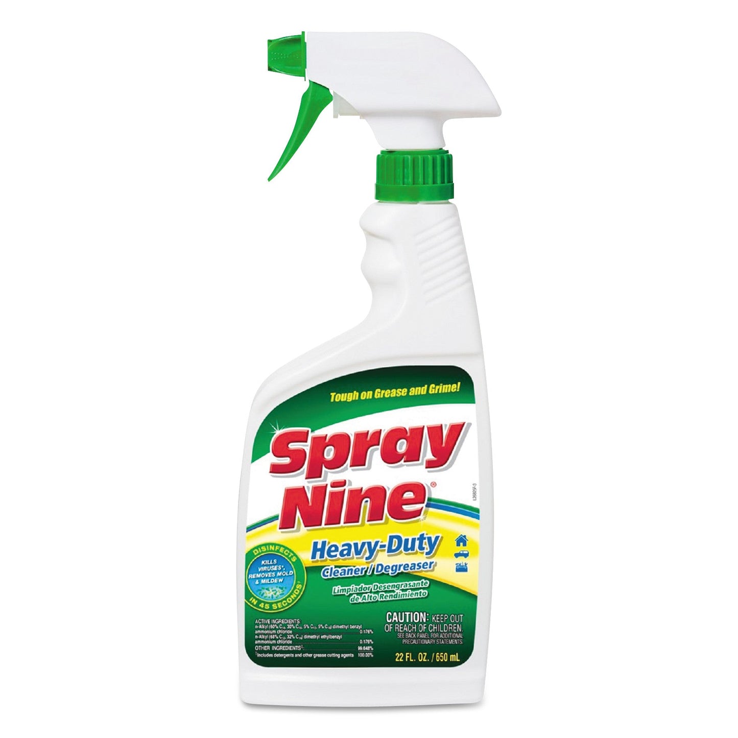 Heavy Duty Cleaner/Degreaser/Disinfectant, Citrus Scent, 22 oz Trigger Spray Bottle, 12/Carton - OrderMe