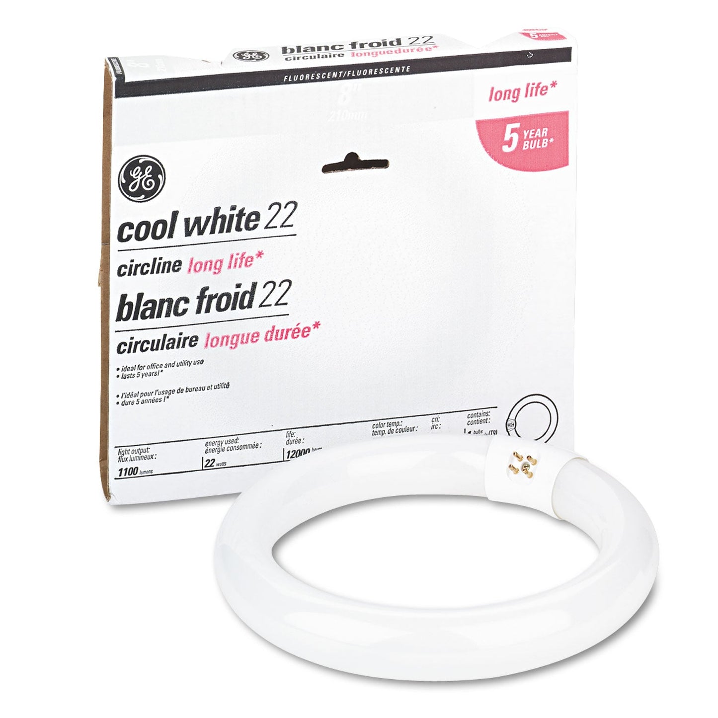 T9 Circline Garage and Basement Fluorescent Bulb, 22 W, Cool White - OrderMe