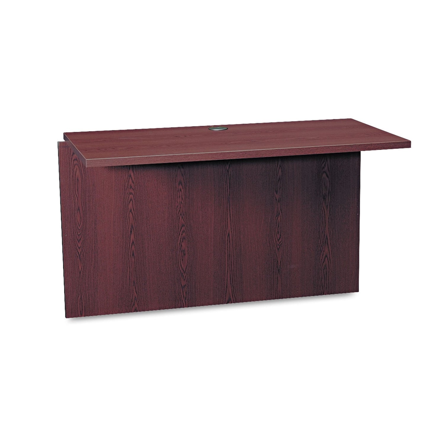 Angled view showing the full depth and height of the 10500 Series Bridge in mahogany woodgrain.product-image