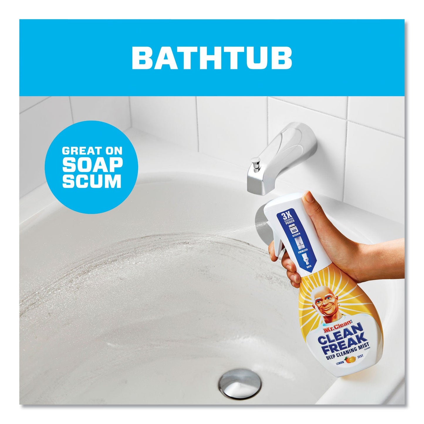 Clean Freak Deep Cleaning Mist Multi-Surface Spray, Lemon, 16 oz Spray Bottle, 6/Carton - OrderMe