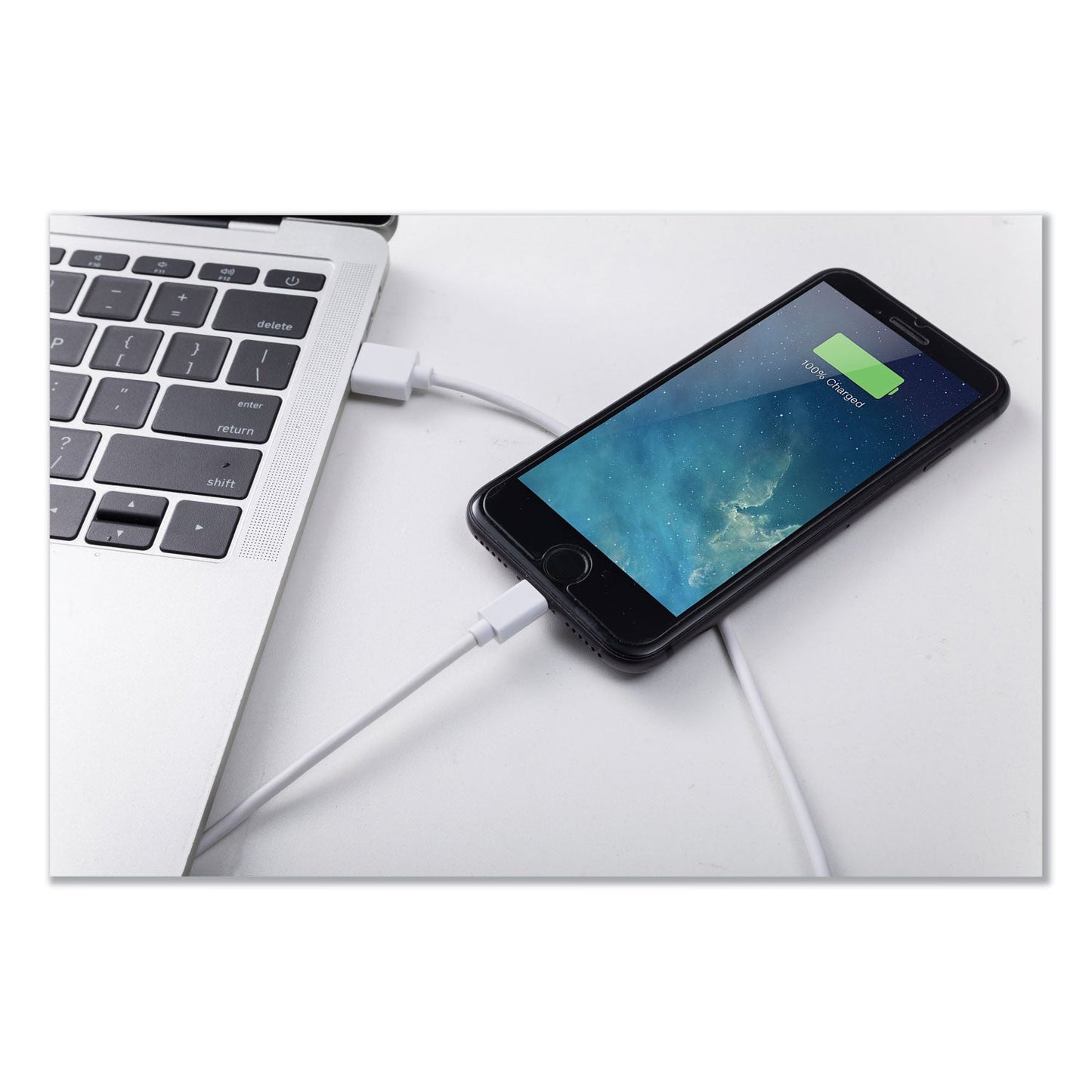 USB Apple Lightning Cable, 6 ft, White - OrderMe