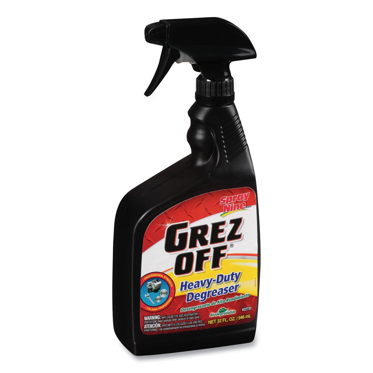 Grez-off Heavy-Duty Degreaser, 32 oz Spray Bottle, 12/Carton - OrderMe