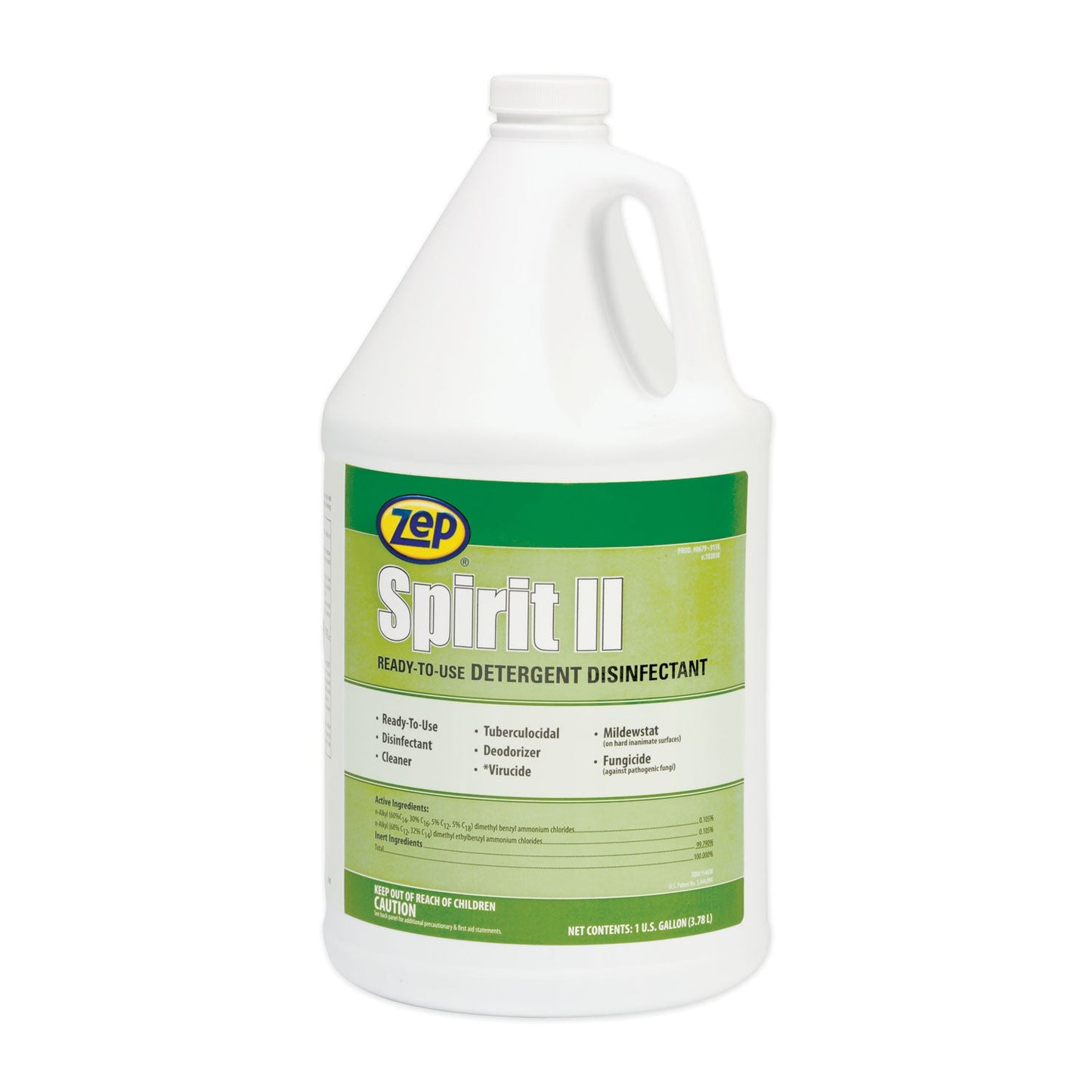 Spirit II Ready-to-Use Disinfectant, Citrus Scent, 1 gal Bottle, 4/Carton - OrderMe
