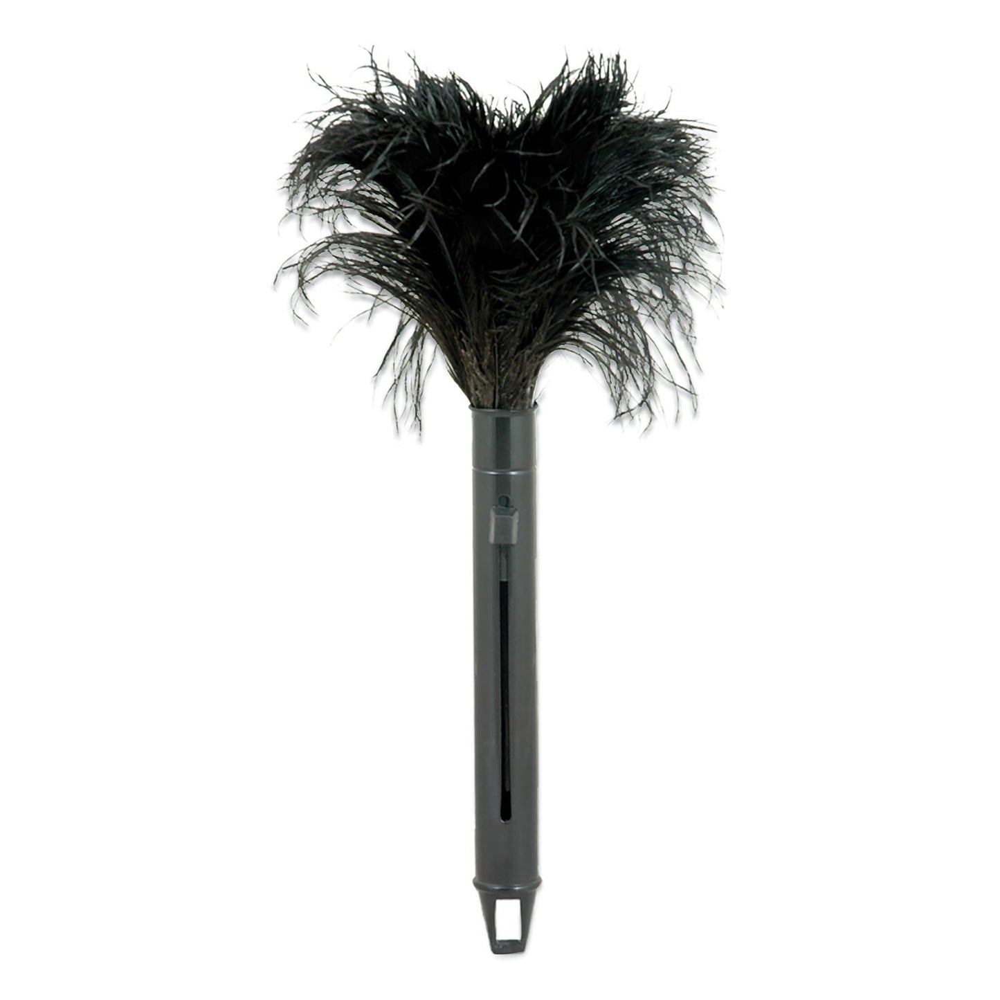 Pop Top Feather Duster, Ostrich, 9" to 14" Handle, Black - OrderMe