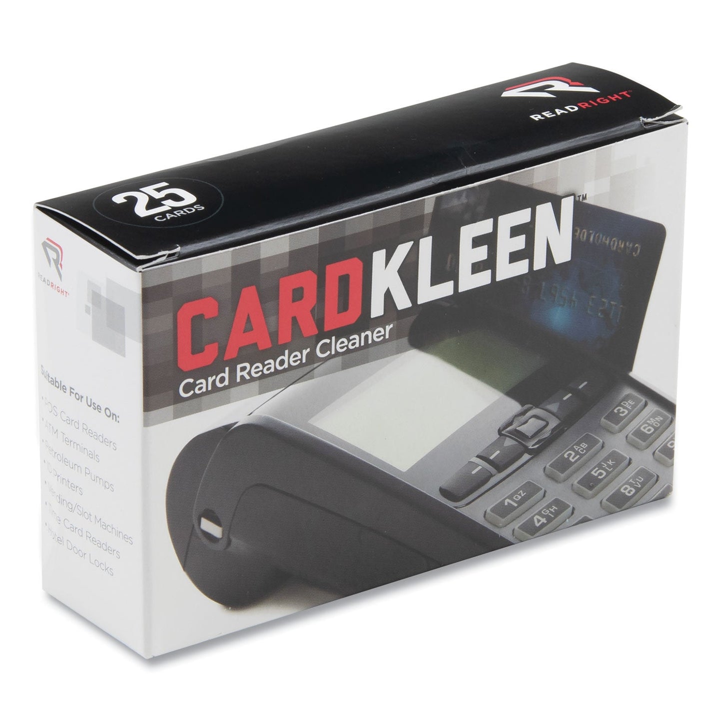 CardKleen Presaturated Magnetic Head Cleaning Cards, 3 3/8" x 2 1/8", 25/Box - OrderMe